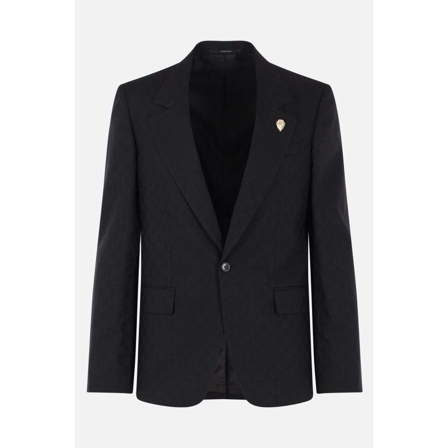 Gucci GUCCI GG Black Wool Blend Jacket New & Authentic (Men's size Size US S / EU 44-46 / 1 - 1 Thumbnail