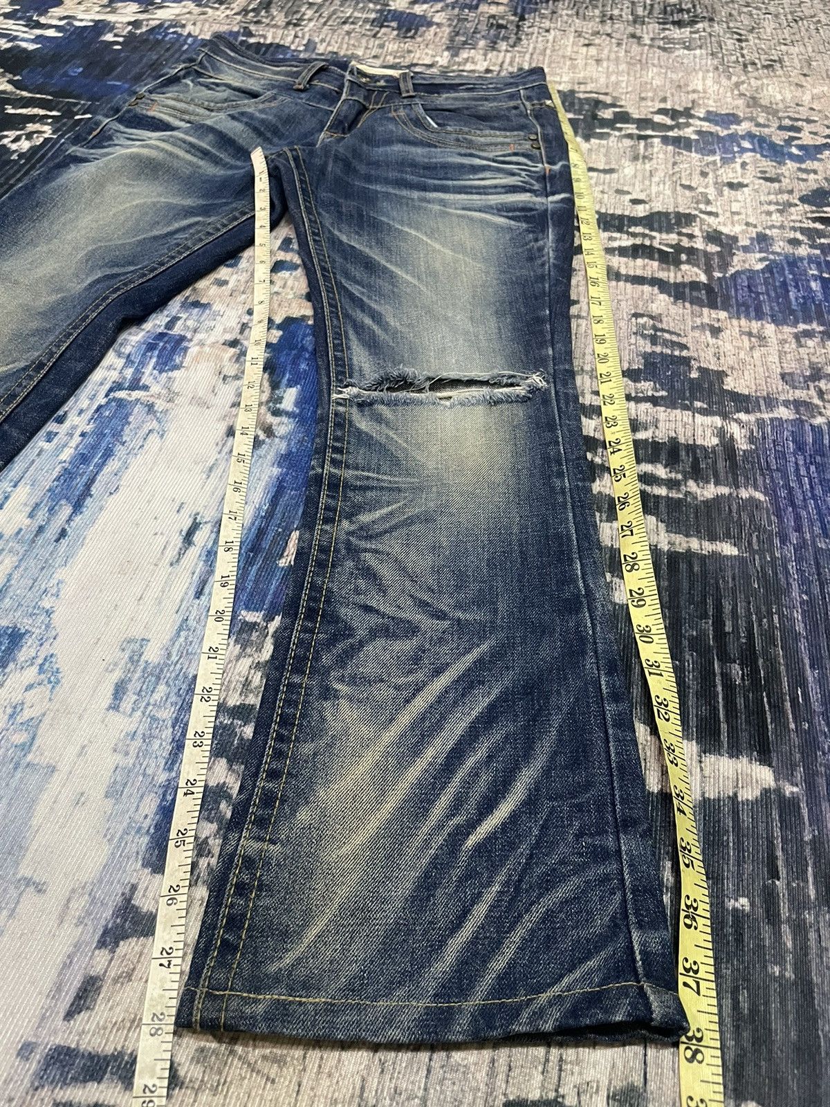 Hysteric Glamour 🇯🇵 LOLITA concert club catclaws distressed flare exotic denim Size 31" - 11 Thumbnail