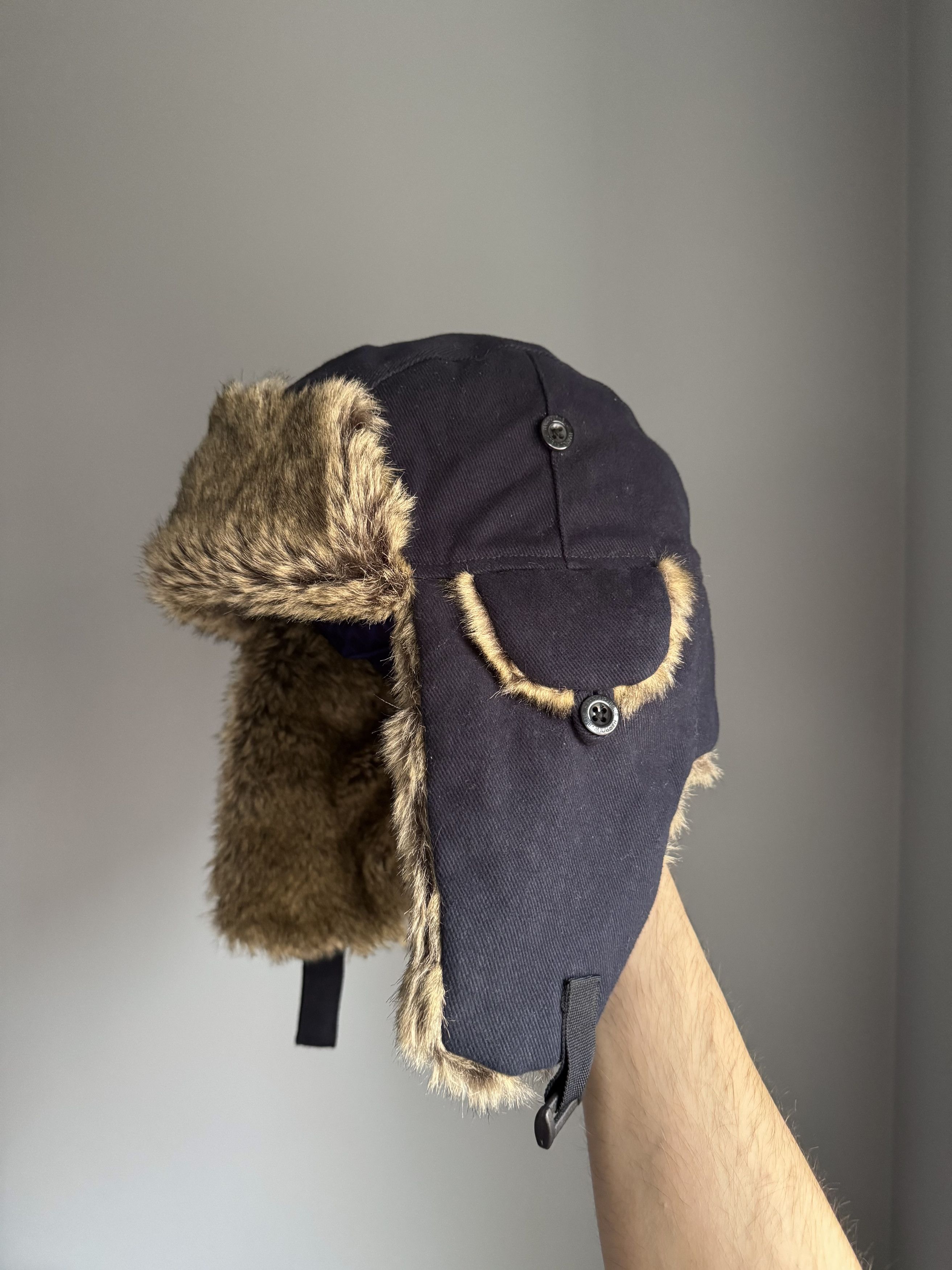 Vintage Vintage Crazy Y2K Mohair Fuzzy Trapper Hat Ushanka Huge Size ONE SIZE - 1 Thumbnail