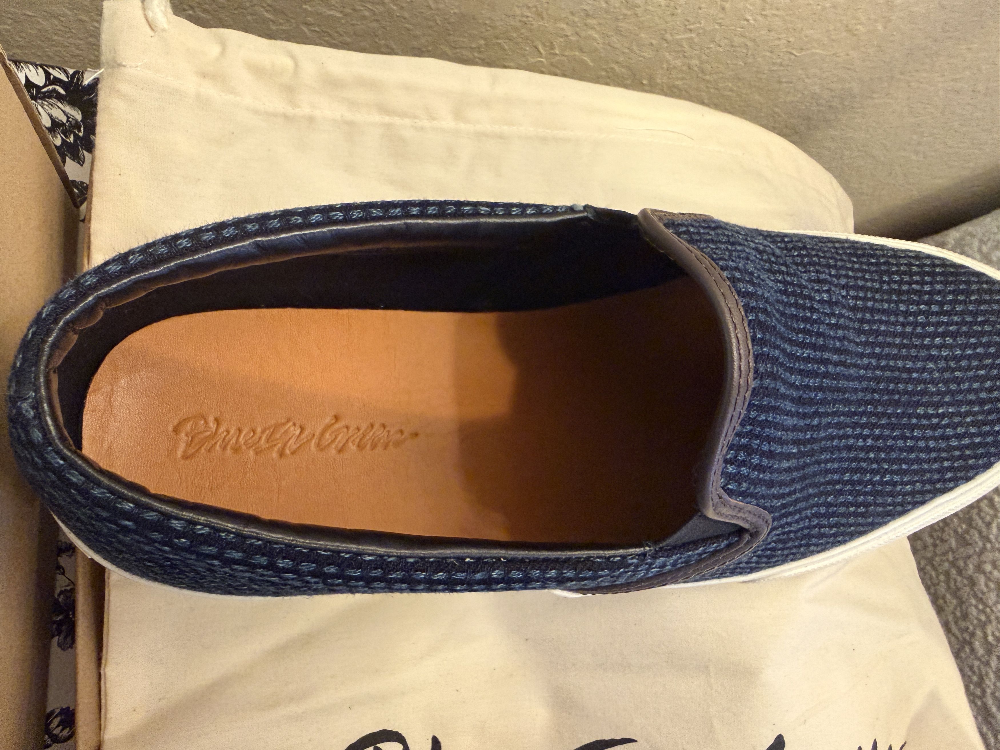 Blue In Green Blue in Green Pure Blue Japan Sashiko Slip-on Vibram Sole Size US 11 / EU 44 - 4 Thumbnail