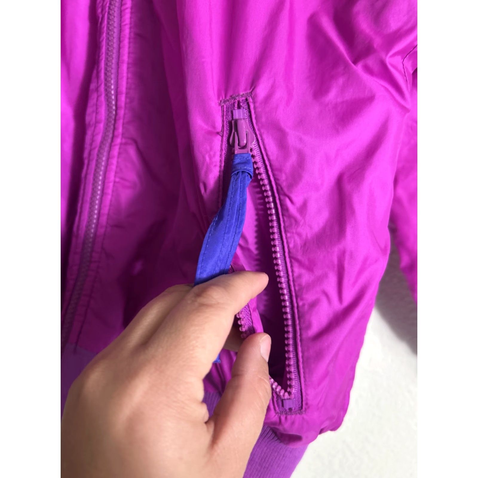 Pinko VINTAGE Columbia Women’s Jacket Reversible 90s Small Pink Purple Full Zip Puffer Size S / US 4 / IT 40 - 7 Thumbnail