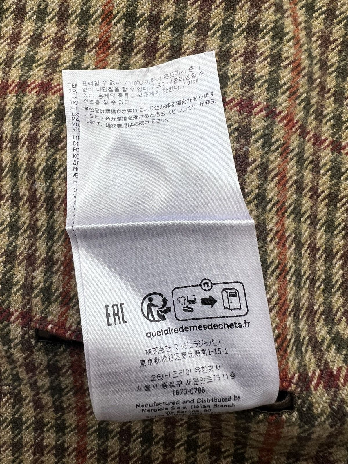 Maison Margiela $4.5k+ FW22 Lines 1 & 10 checked greatcoat, IT50 (oversized) Size US M / EU 48-50 / 2 - 22 Thumbnail