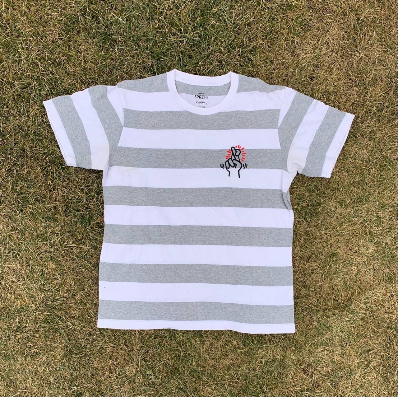 Keith Haring × Uniqlo Keith Haring Uniqlo Striped Art Tee y2k Streetwear Size US S / EU 44-46 / 1 - 1 Thumbnail