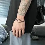 Jewelry × Vintage Black Irregular Cutout Men's Bracelet Size ONE SIZE - 3 Thumbnail