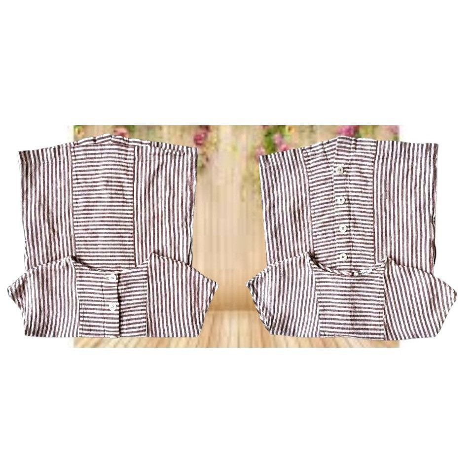 Madewell Madewell Striped Button Back Dress XS Extra Small Linen Blen Size XS / US 0-2 / IT 36-38 - 7 Thumbnail