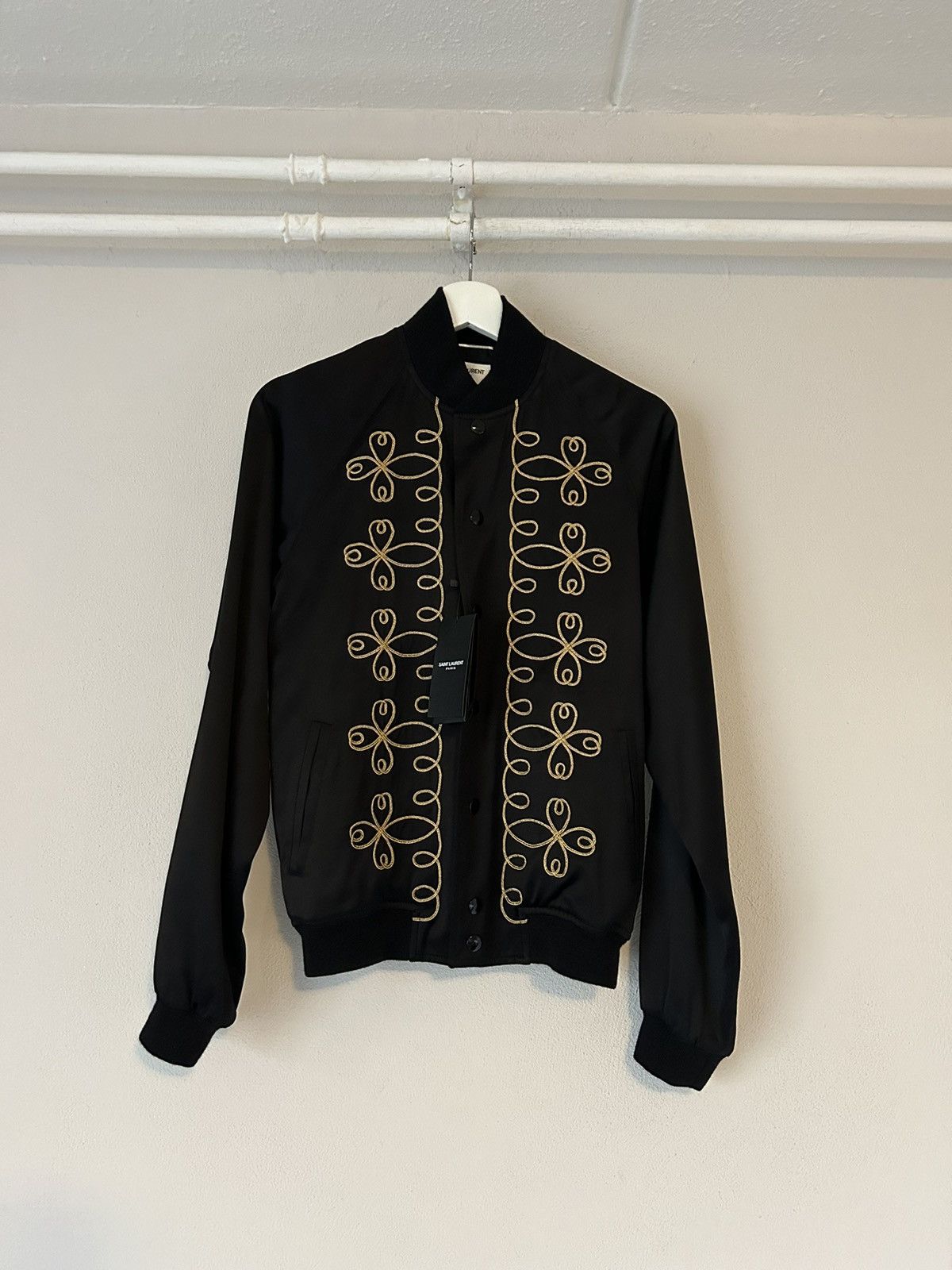 Saint Laurent Paris BNWT Gold Embroidered Psych Rock Bomber Size US S / EU 44-46 / 1 - 3 Thumbnail