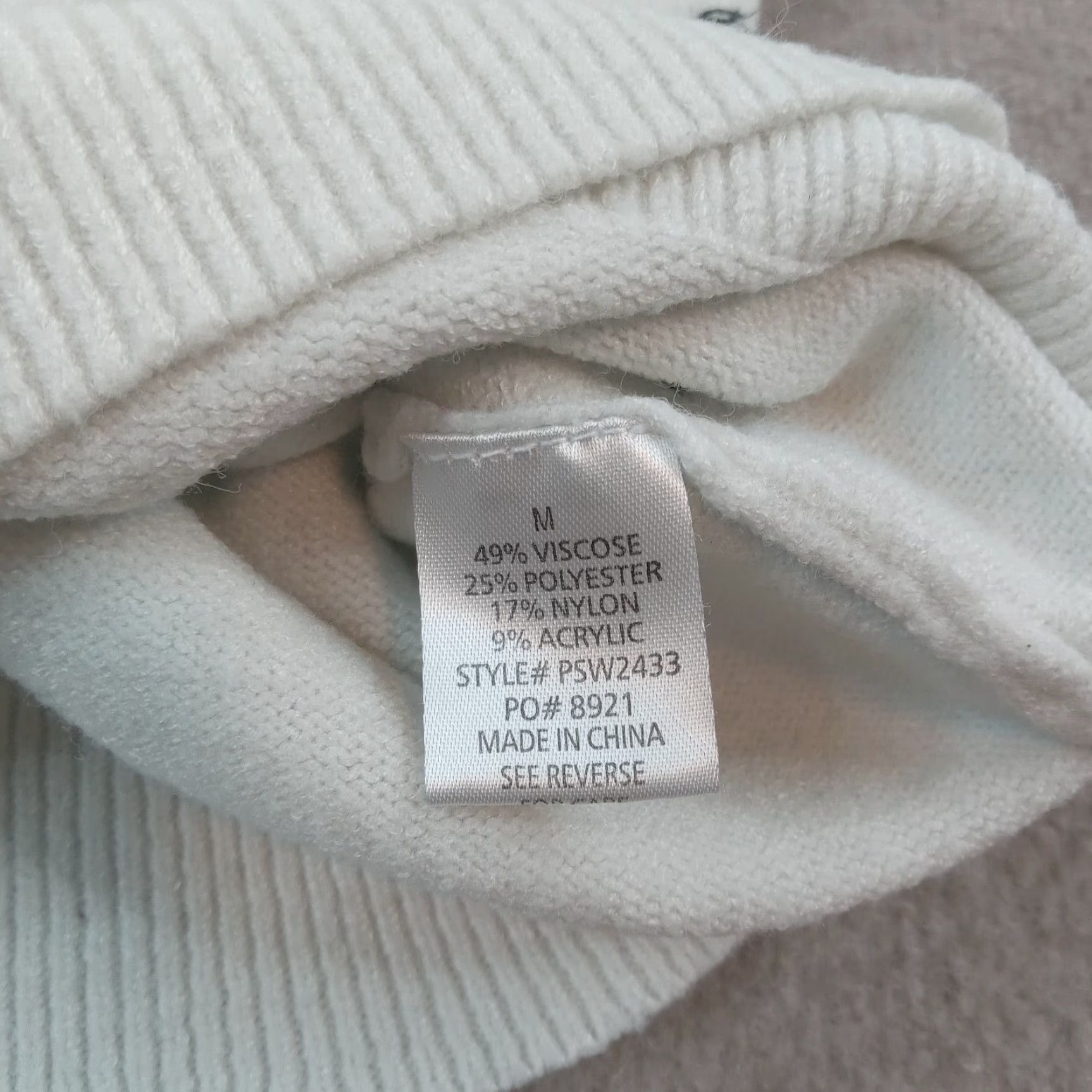 Vintage Polagram Women Crew Neck Sweater Medium White Polka Dot Pullover Size M / US 6-8 / IT 42-44 - 6 Thumbnail