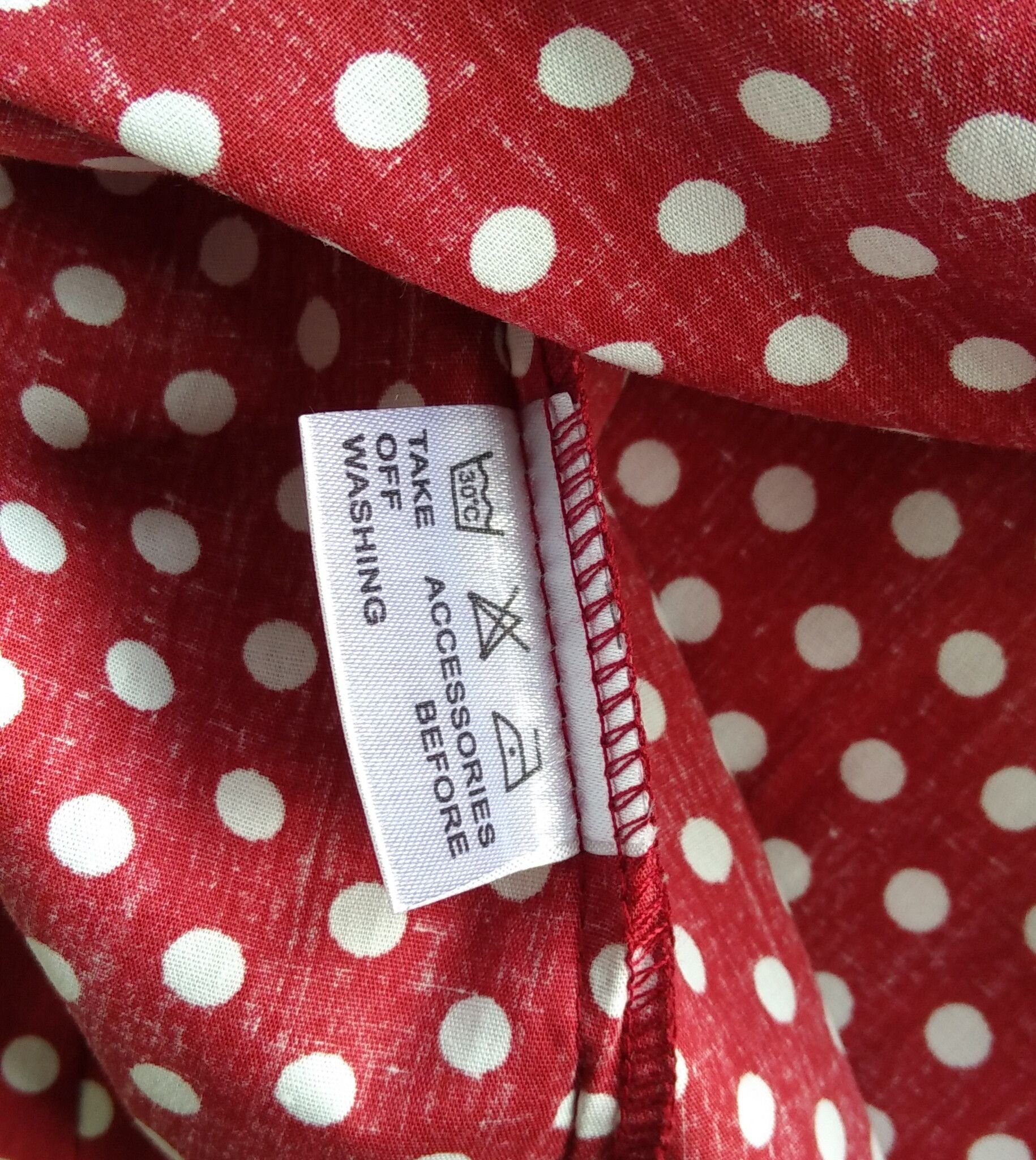 Other Vintage Polka Dots Blouses Cotton Tops Women (maroon white) Size 3XL / US 20-22 - 7 Thumbnail