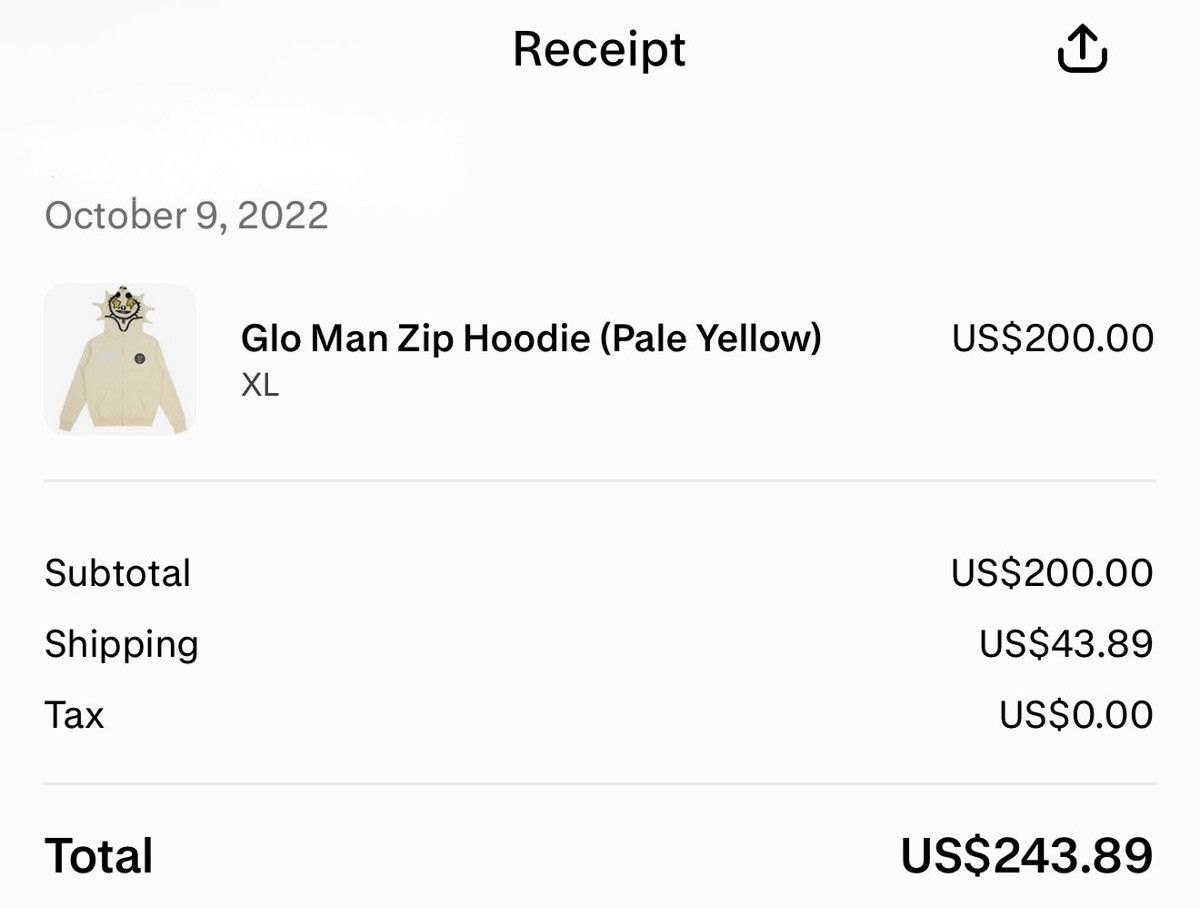 Glo Gang Glo Man Full Zip Hoodie (Pale Yellow) Size US XL / EU 56 / 4 - 7 Thumbnail