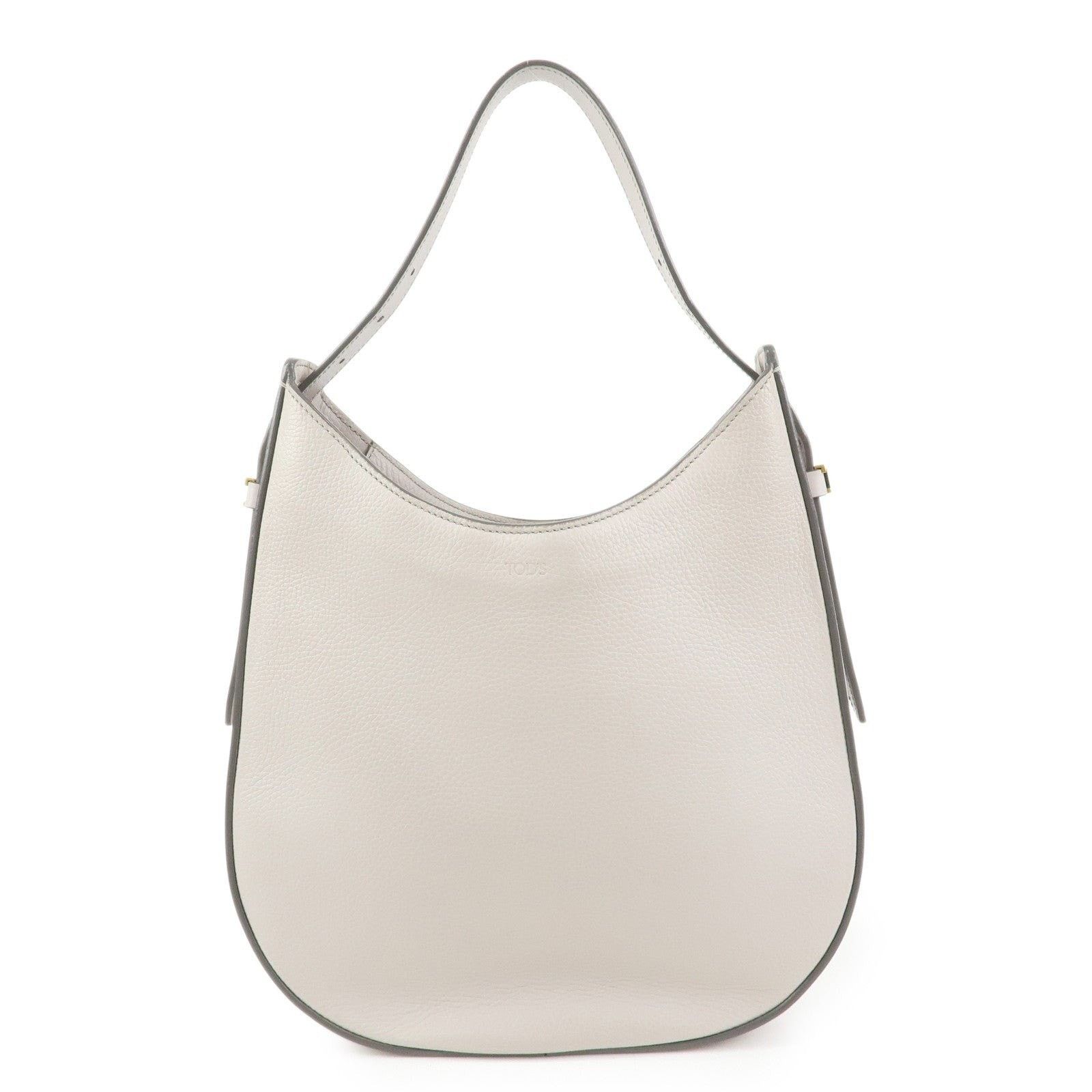 Tod's Tod's Oboe Medium Calfskin Hobo Bag Gray Size ONE SIZE - 1 Thumbnail