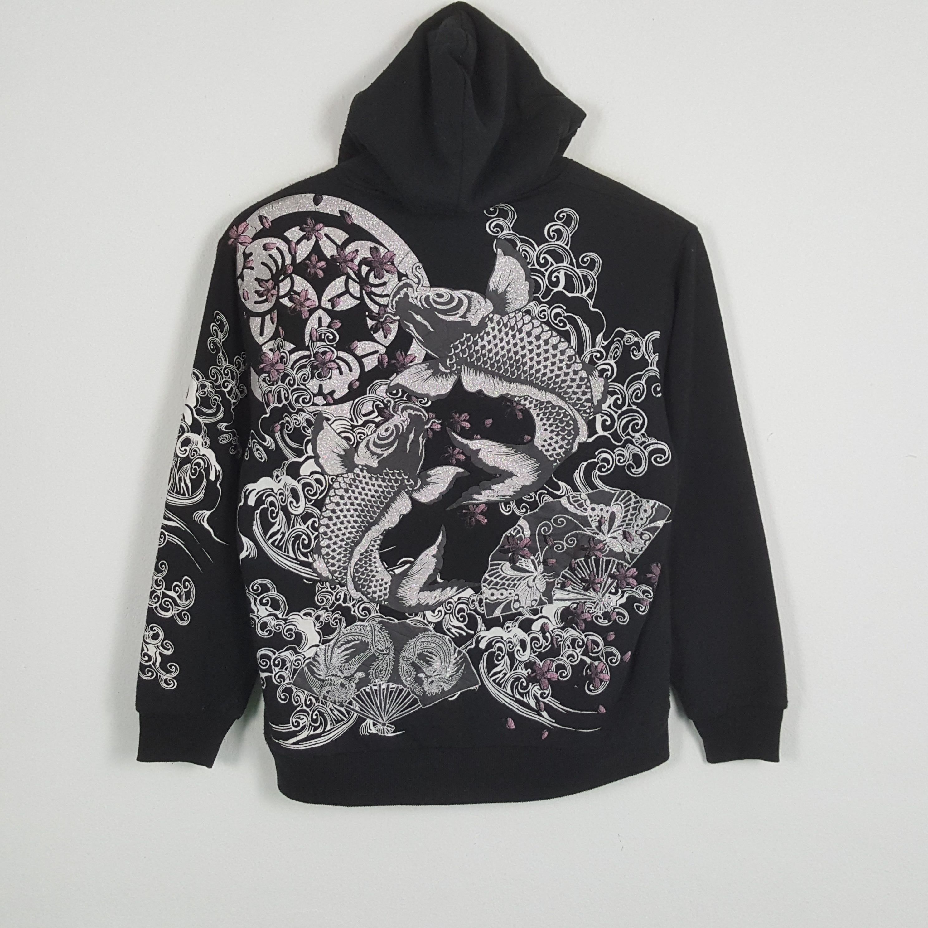 Vintage SUKAJAN SOUVENIR Japanese Traditional Art Hoodies