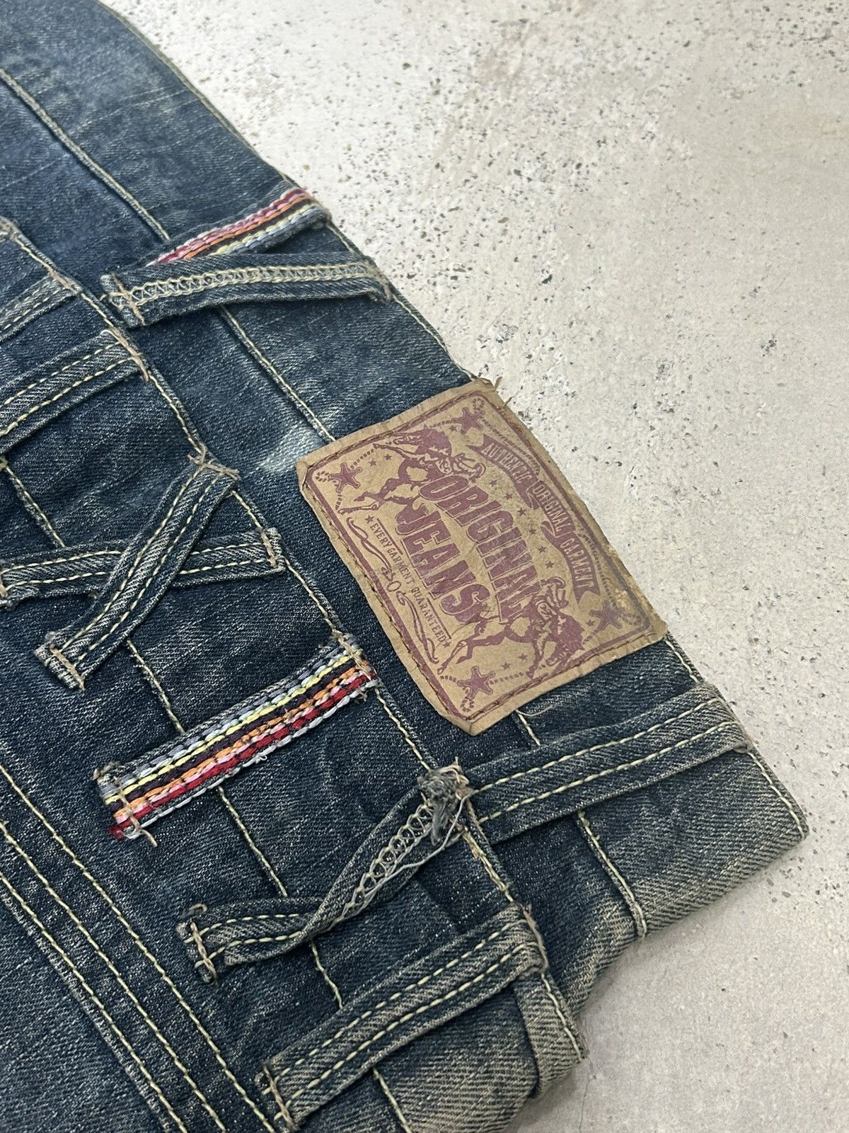 Le Grande Bleu (L.G.B.) Baggy Pants Double Waist Style Original Jeans Brand Size US 31 - 13 Thumbnail