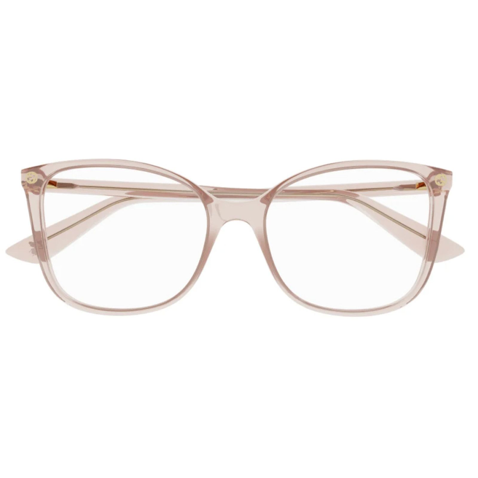 NEW Gucci GG0026O Nude Square Cat Eye Eyeglasses Frames