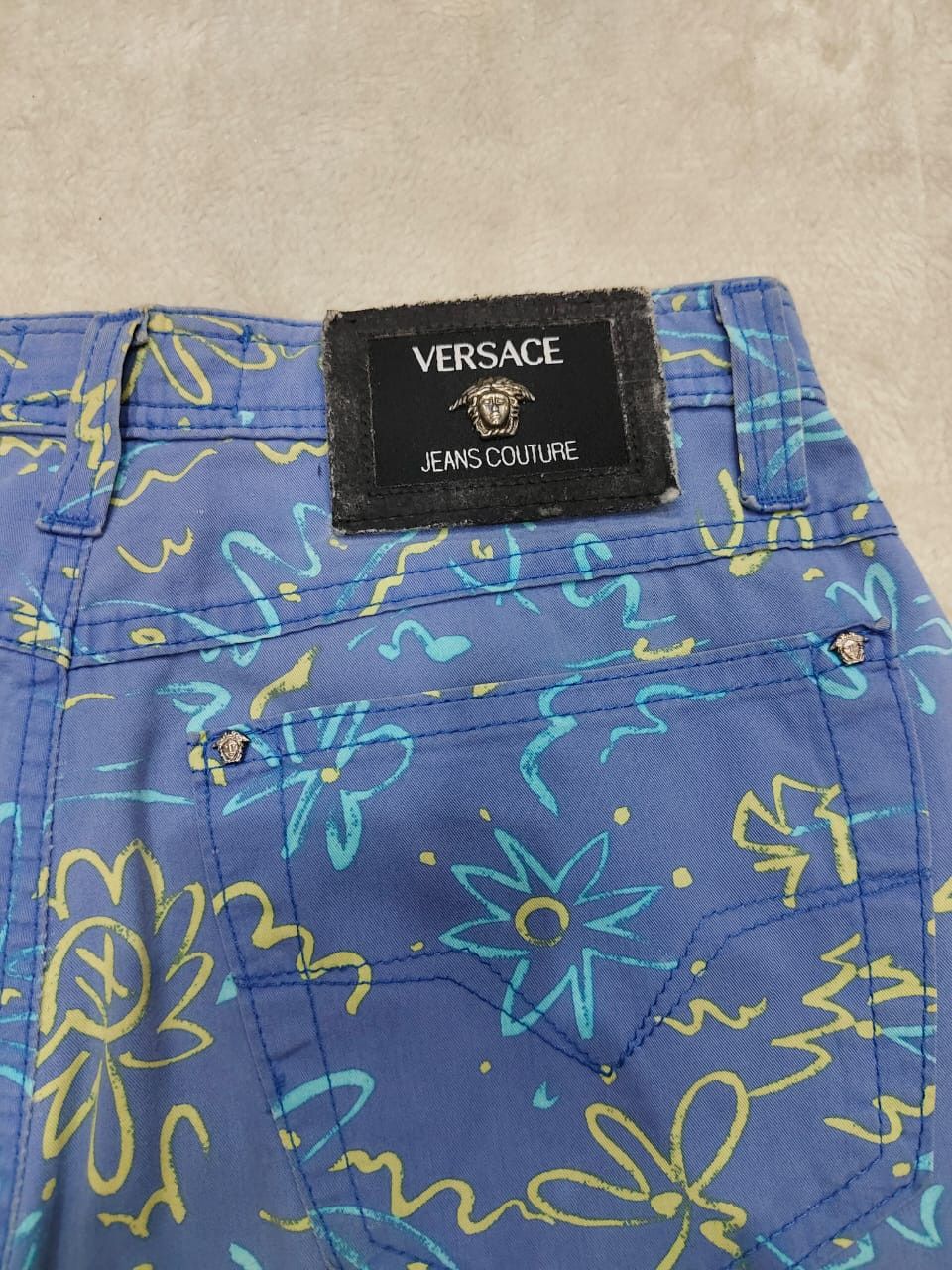 Versace × Versace Jeans Couture 🇮🇹Vtg Versace🇮🇹 Florals Art Pattern High Waist Pants Size 28" / US 6 / IT 42 - 8 Thumbnail