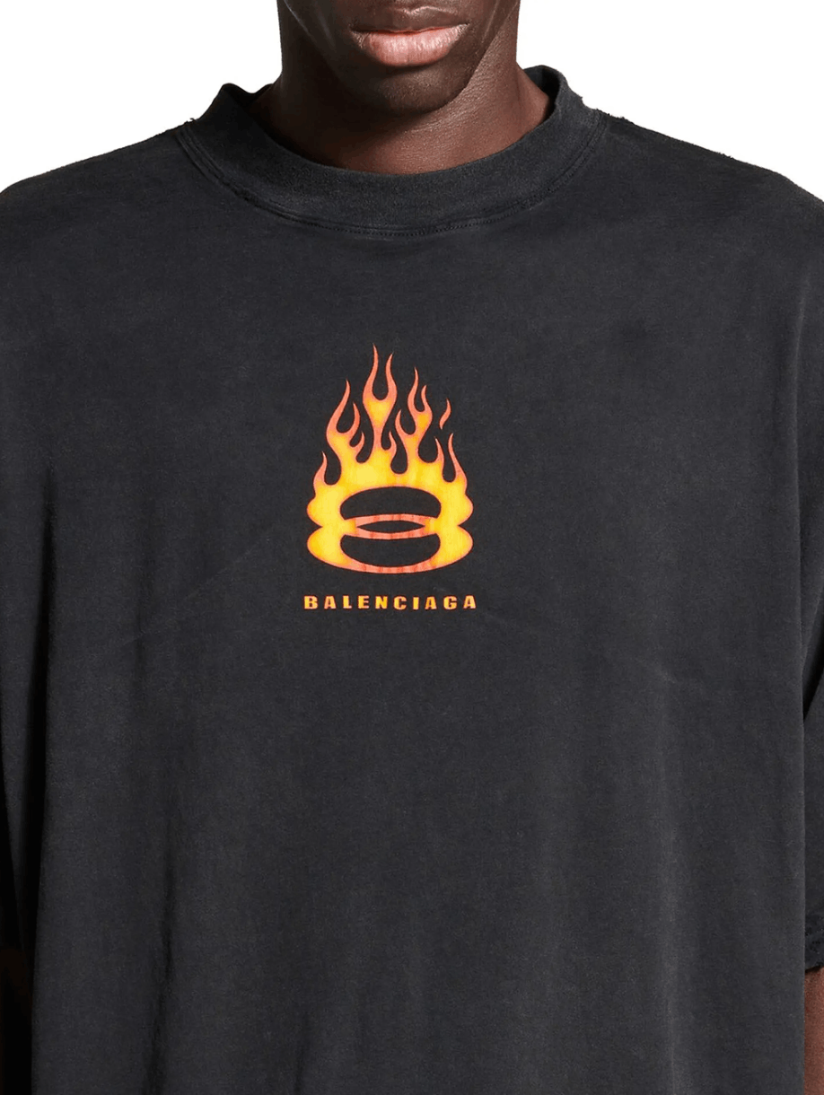 Balenciaga Balenciaga Unity Burning Oversized T shirt Size US L / EU 52-54 / 3 - 6 Thumbnail