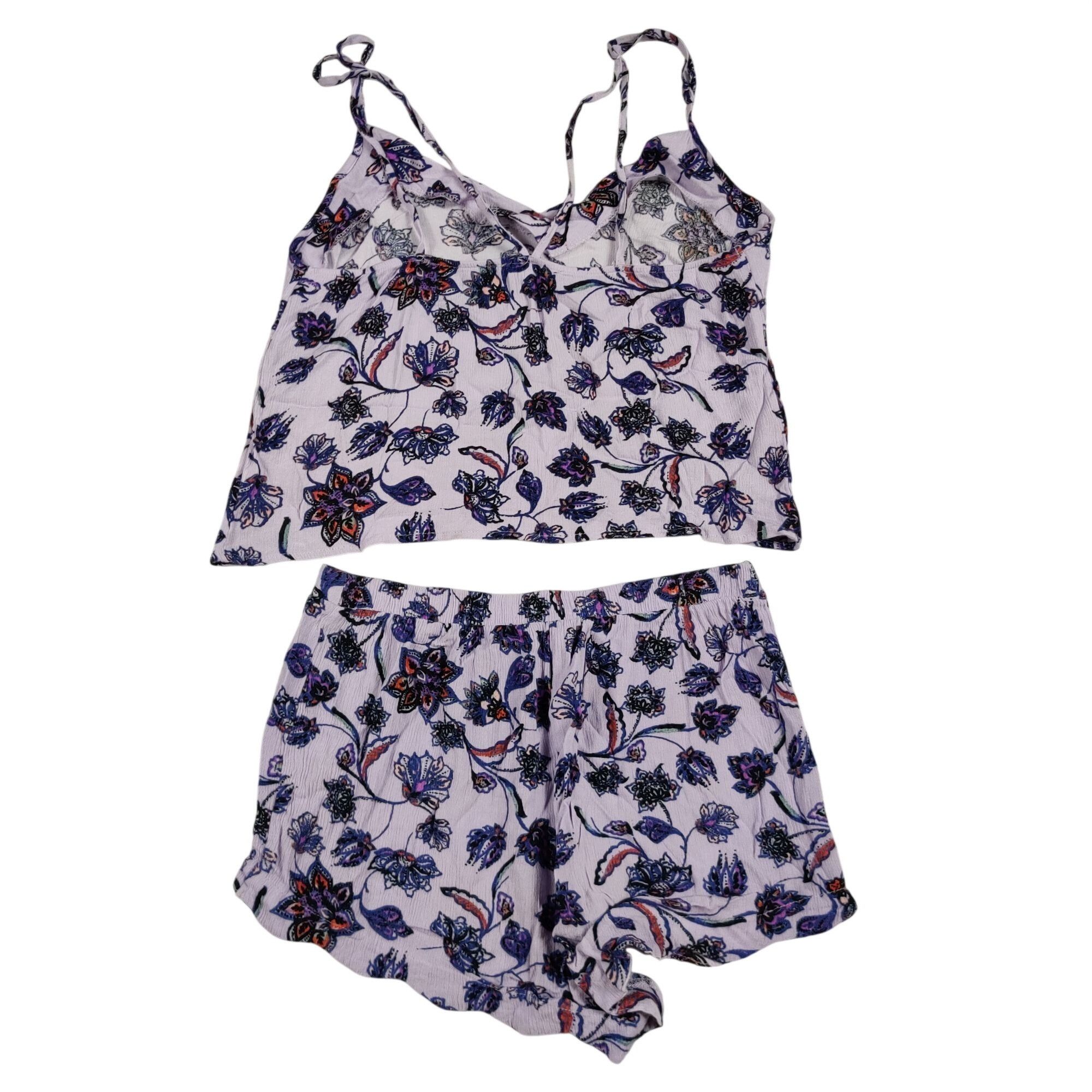 Other Kendall & Kylie Cami Tank Top Shorts Set S Purple Floral Coq Size S / US 4 / IT 40 - 7 Thumbnail