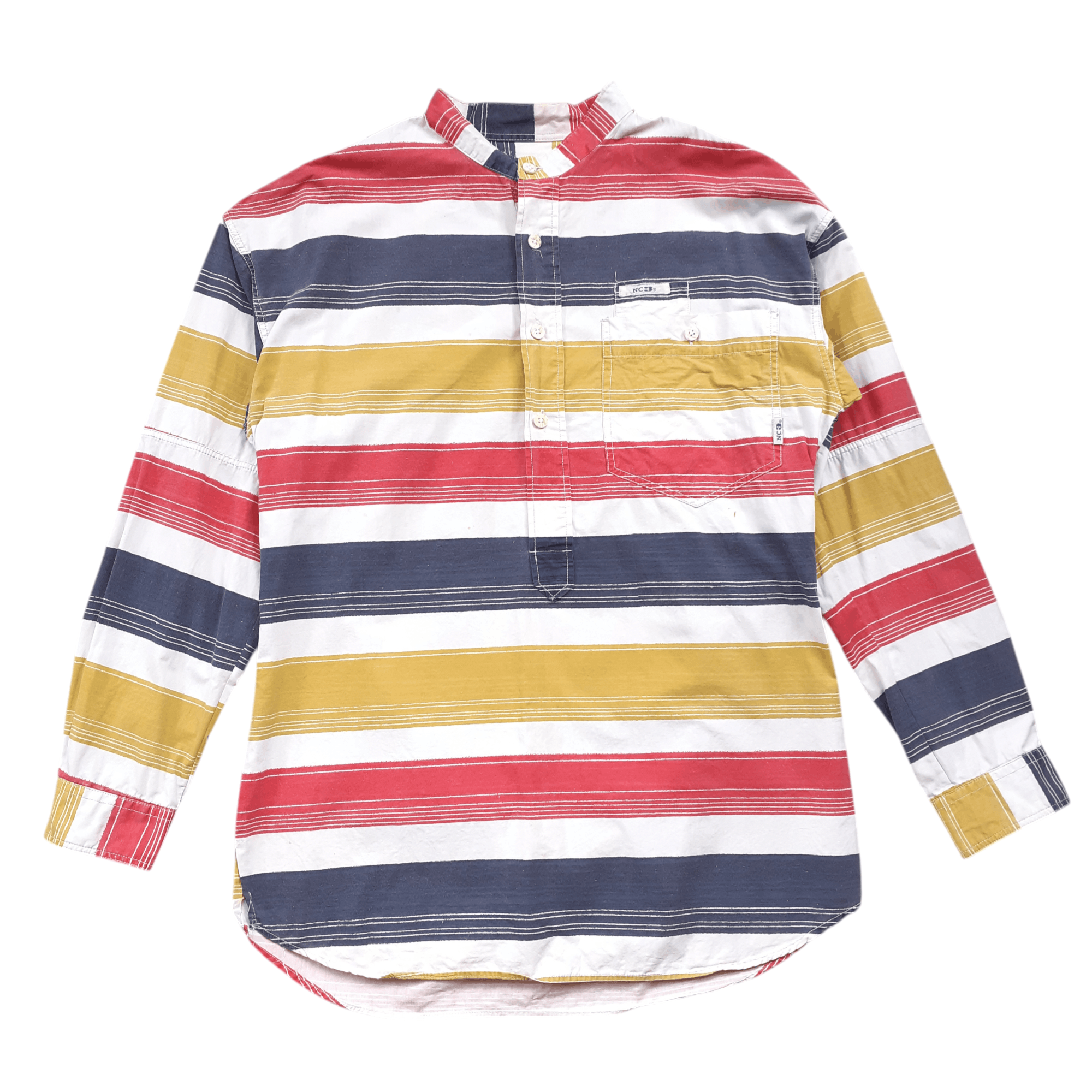 Nigel Cabourn NC3 by Nigel Cabourn Vintage Mens Shirt Striped Large Size US L / EU 52-54 / 3 - 1 Thumbnail
