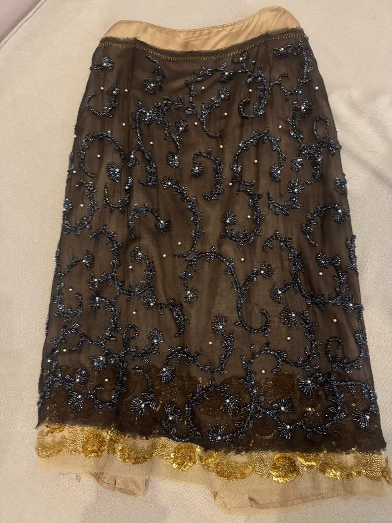 Dries Van Noten DRIES VAN NOTEN size:36 Brown out-of-print show style bead Size 35" - 1 Thumbnail
