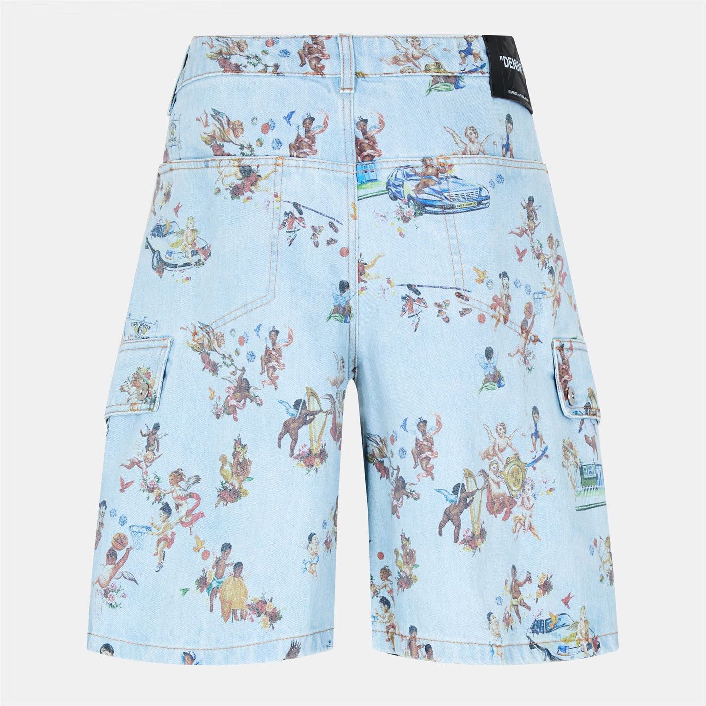 Off-White o1g2r1mq0326 Low Rise Denim Shorts in Multicolor Size US 36 / EU 52 - 2 Thumbnail