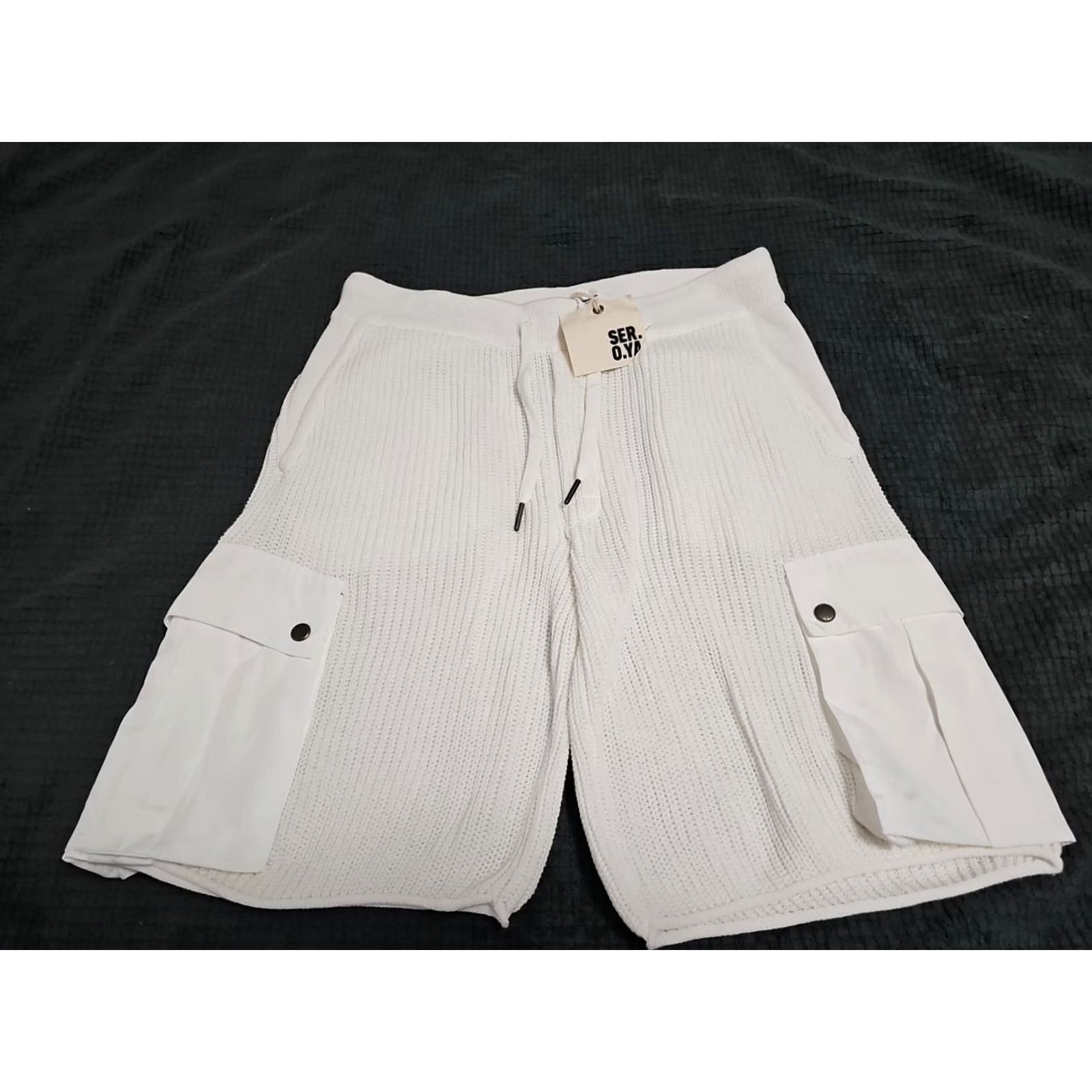 SER.O.YA SER.O.YA Shorts Mens Medium White Cargo Knit Casual Regular Unisex Adults Size US 31 - 3 Thumbnail