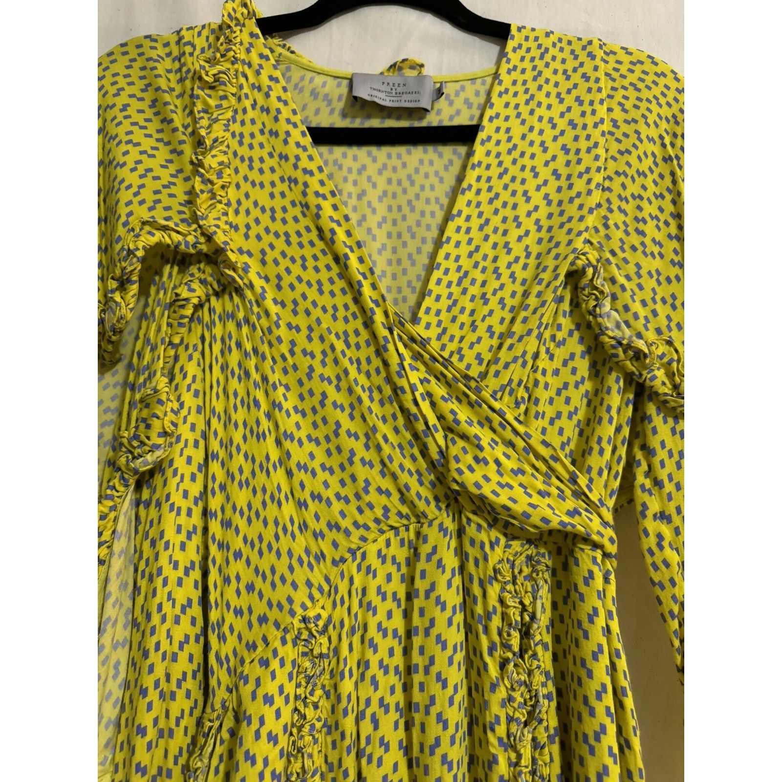 Preen by Thornton Bregrazzi Preen By Thornton Bregazzi Rylee Ruffle Yellow Dress Dress M Size M / US 6-8 / IT 42-44 - 5 Thumbnail
