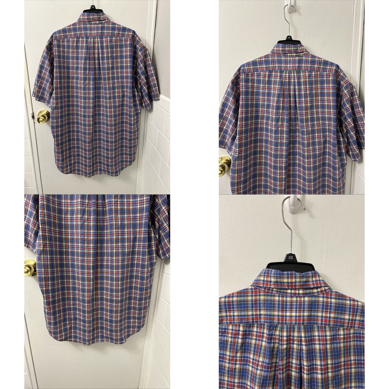 Ralph Lauren VINTAGE Ralph Lauren Blake Shirt Mens Medium Blue Red Plaid Short Sleeve Button Down Size US M / EU 48-50 / 2 - 8 Thumbnail