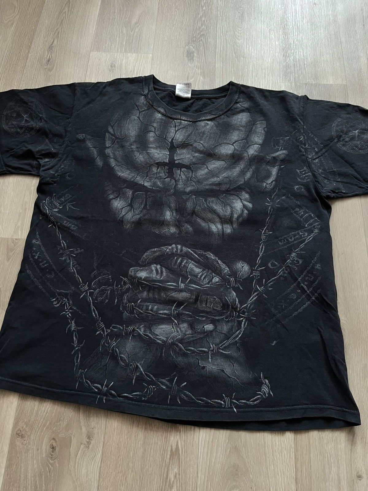 Vintage Rare Gothic Darkwear Skull & Pentagram Tee Size US L / EU 52-54 / 3 - 4 Thumbnail