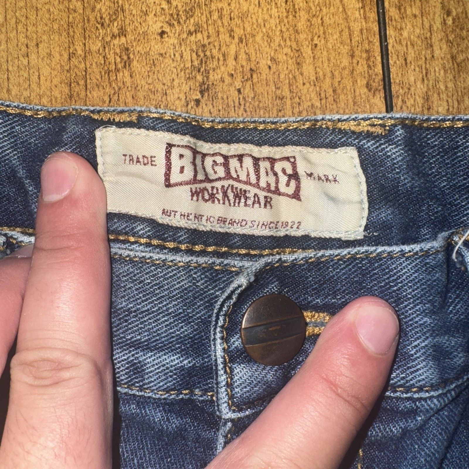 Big Mac × Vintage Big Mac Workwear Denim Shorts 31x12 Jorts Y2K Vintage Size US 31 - 4 Thumbnail