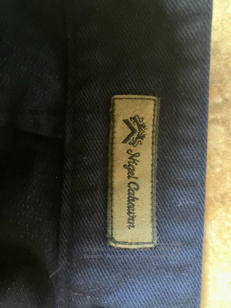 Nigel Cabourn Nigel Cabourn Dark blue fishbone pattern pants Size US 32 / EU 48 - 4 Thumbnail