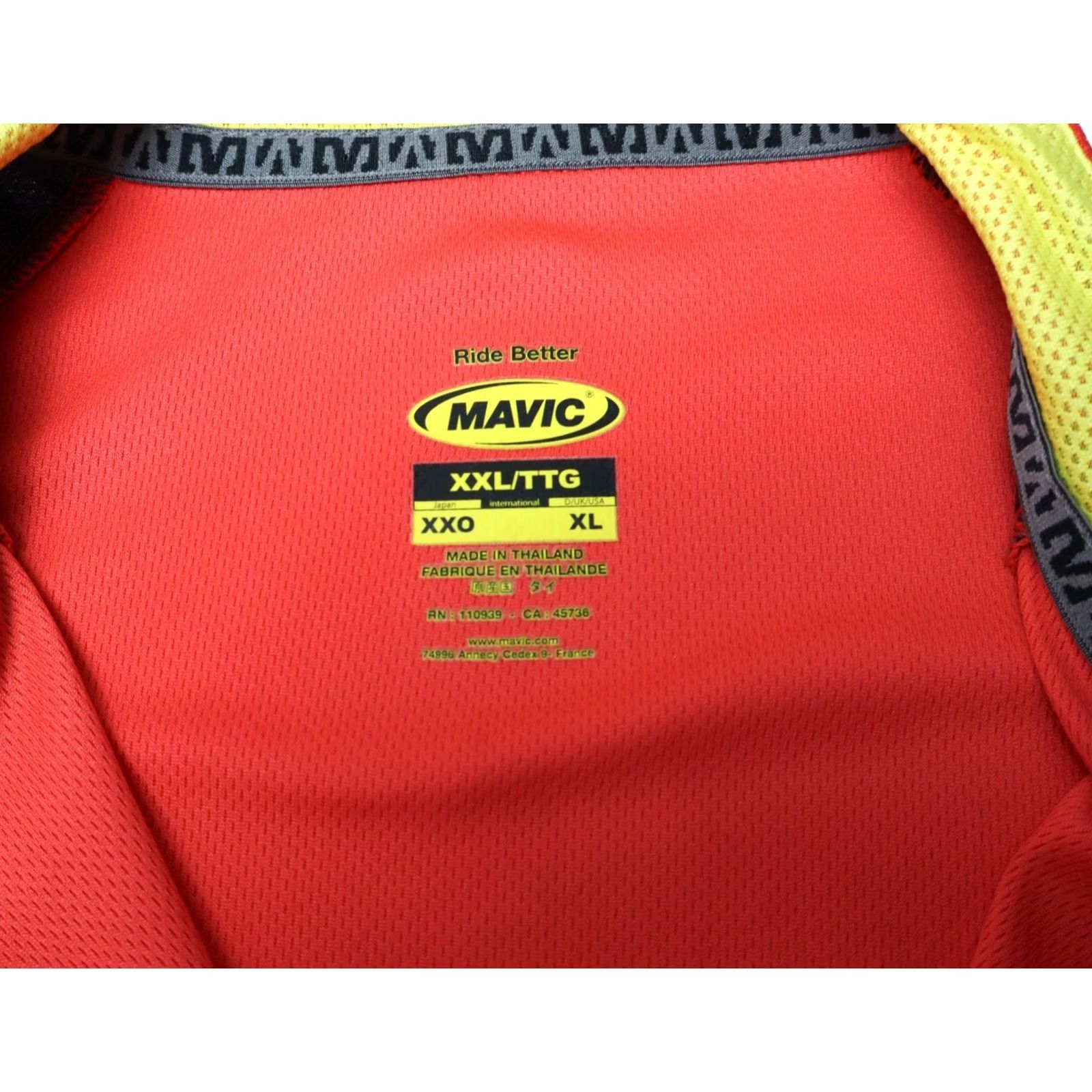 Mavi MAVIC Ride Better T-shirt Men's XL Windproof Cycling Vest Full Zipper Orange Shirt Mens XL Orange Cycling Vest Windproof Ride Better Size US XL / EU 56 / 4 - 5 Thumbnail