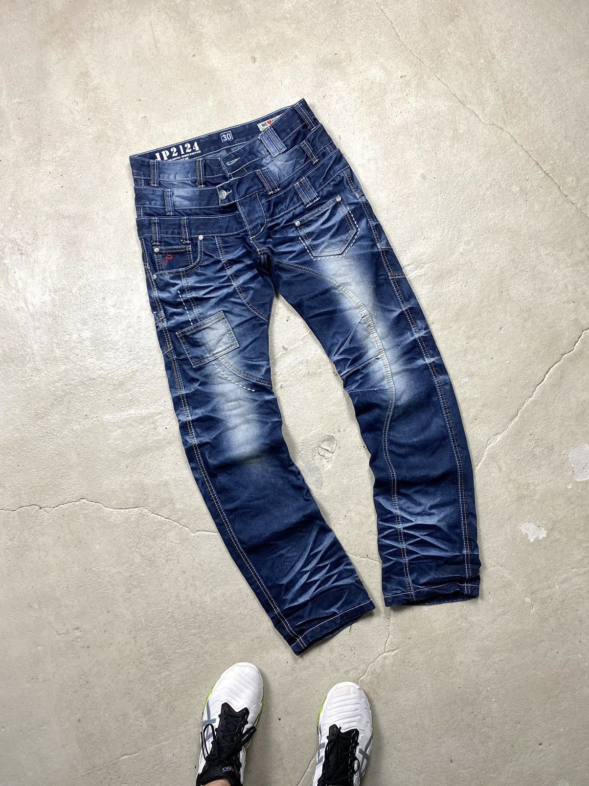 Japanese Brand Rare! Vintage Japan Design by Okishana Samoki Jeans Pants Size US 30 / EU 46 - 2 Thumbnail