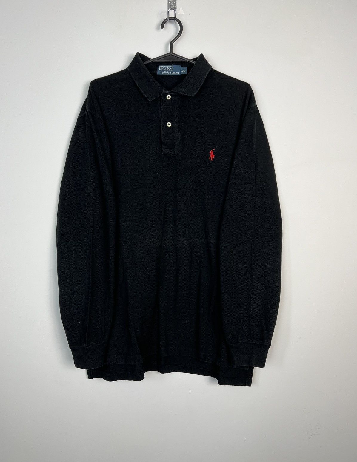Polo Ralph Lauren × Ralph Lauren × Vintage Longsleeve Polo Ralph Lauren Black Vintage Size US L / EU 52-54 / 3 - 1 Thumbnail