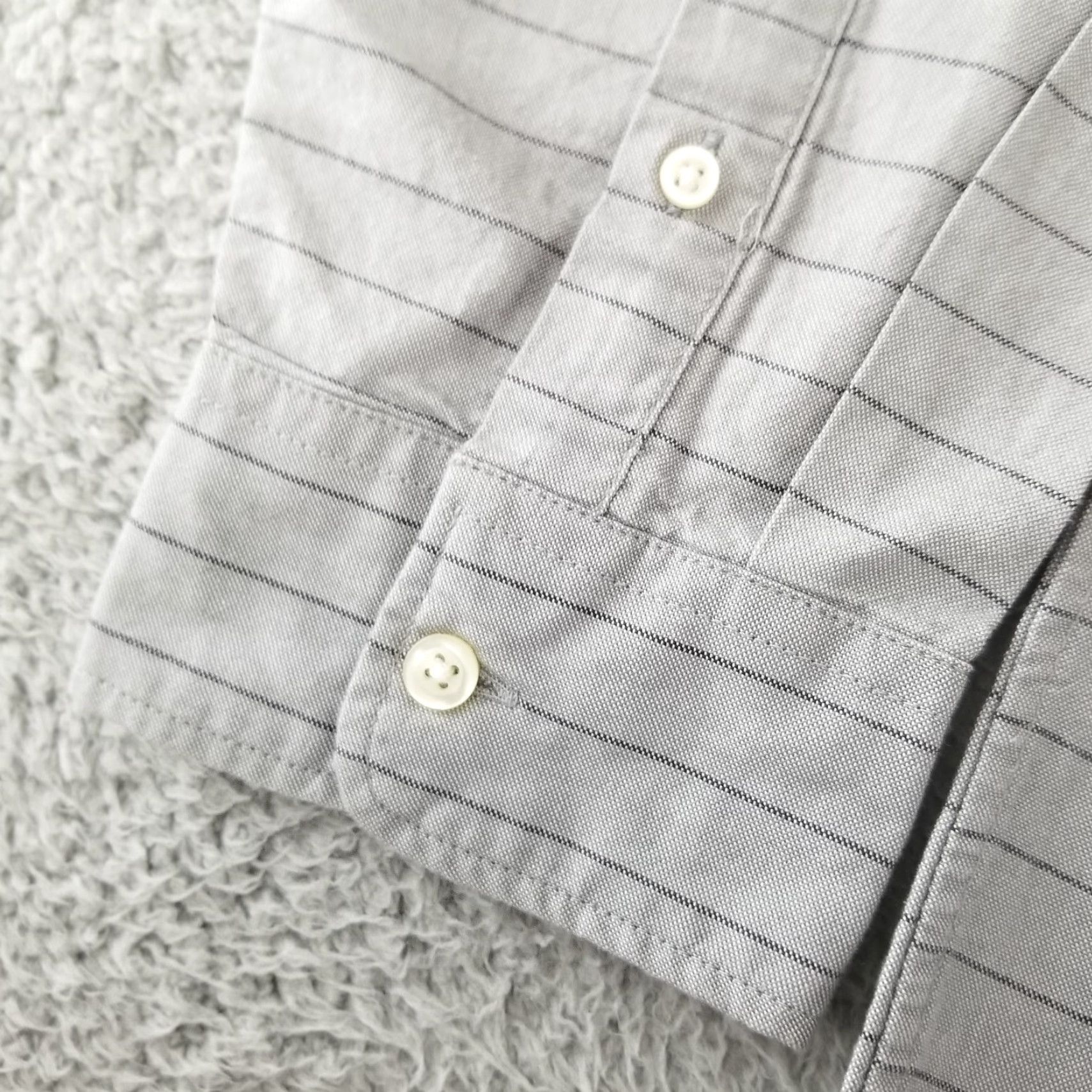 Gap GAP Shirt Mens XL Gray Cotton Knit Button-Up Long Sleeve Casual Size US XL / EU 56 / 4 - 5 Thumbnail
