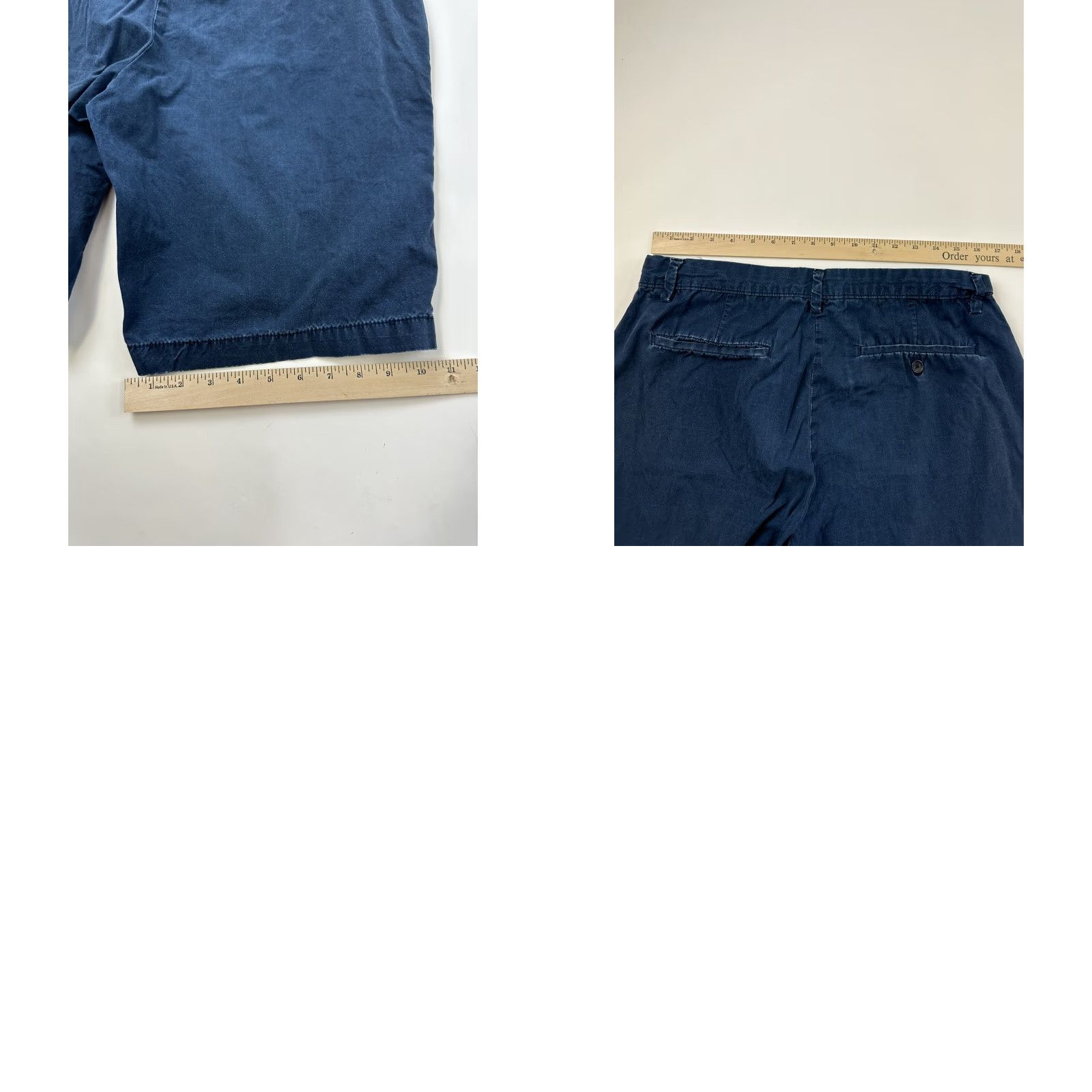 Banana Republic Banana Republic Shorts Men 34 Blue Geometric Print Chino Cotton Geometric Mens 34 Blue Size US 33 - 8 Thumbnail