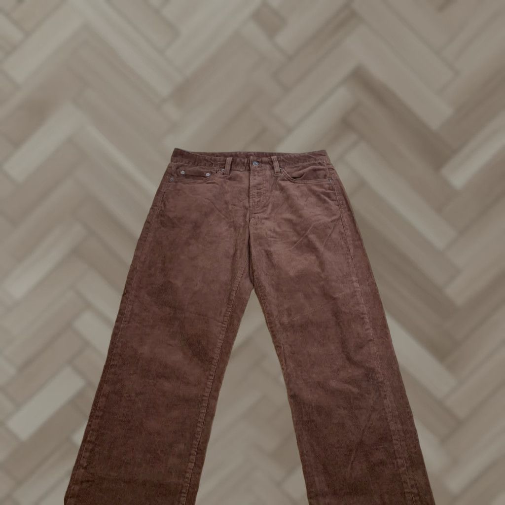 Bonobos Bonobos Pants Mens Slim Corduroy Brown 31x32 Regular Waist 31 Inseam 32 Flat Front Button Closure Straight Leg Casual 12148 Size US 31 - 1 Thumbnail