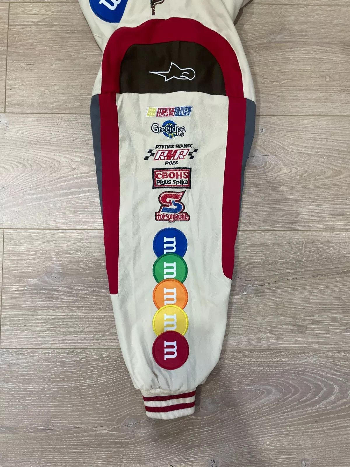 Veste Vintage Jeff Hamilton Taille L - Noire Brodée Nascar M&M's - Homme
