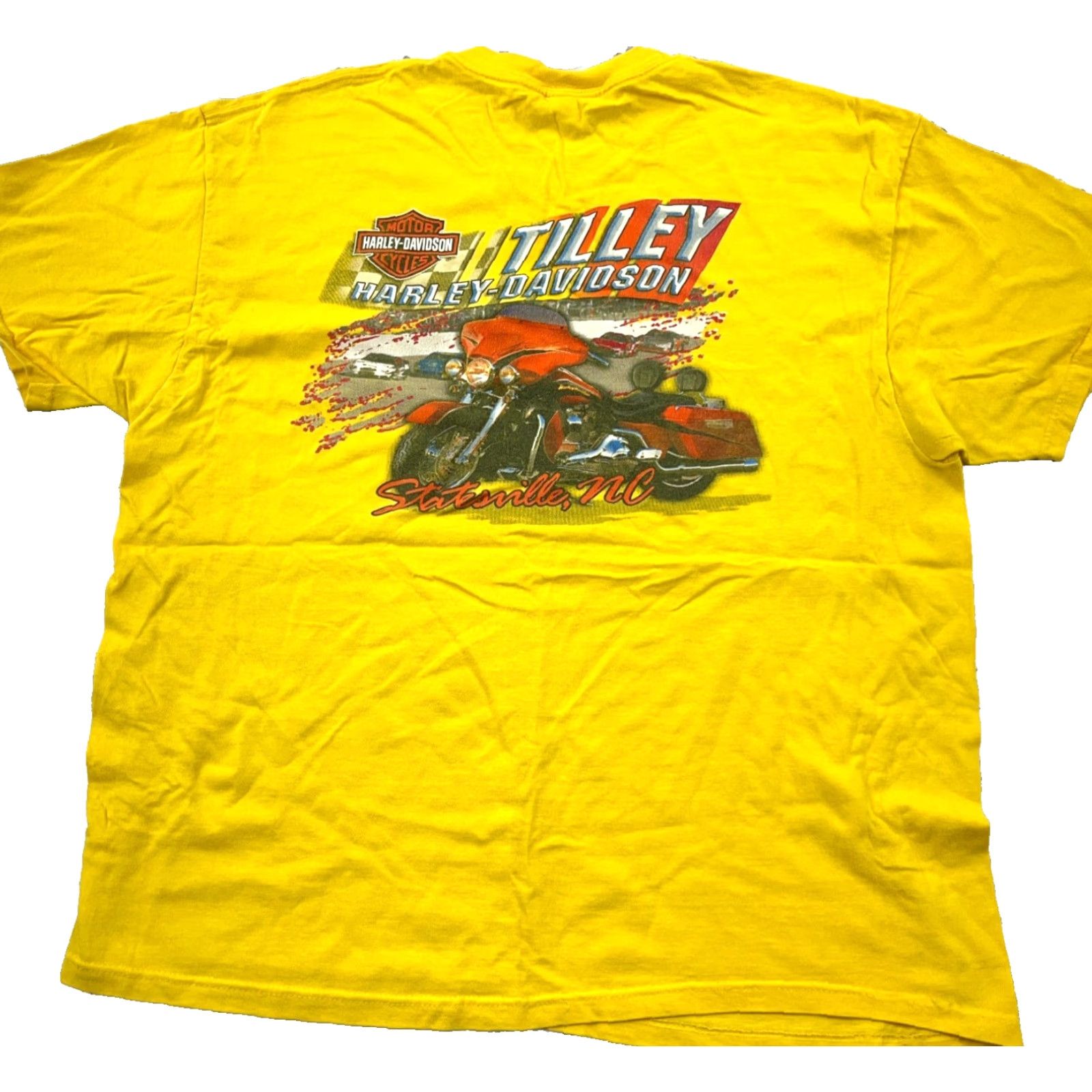 Harley Davidson VINTAGE Harley-Davidson Shirt Men XL Yellow 80s Biker Graphic Print Tee USA Size US XL / EU 56 / 4 - 2 Thumbnail