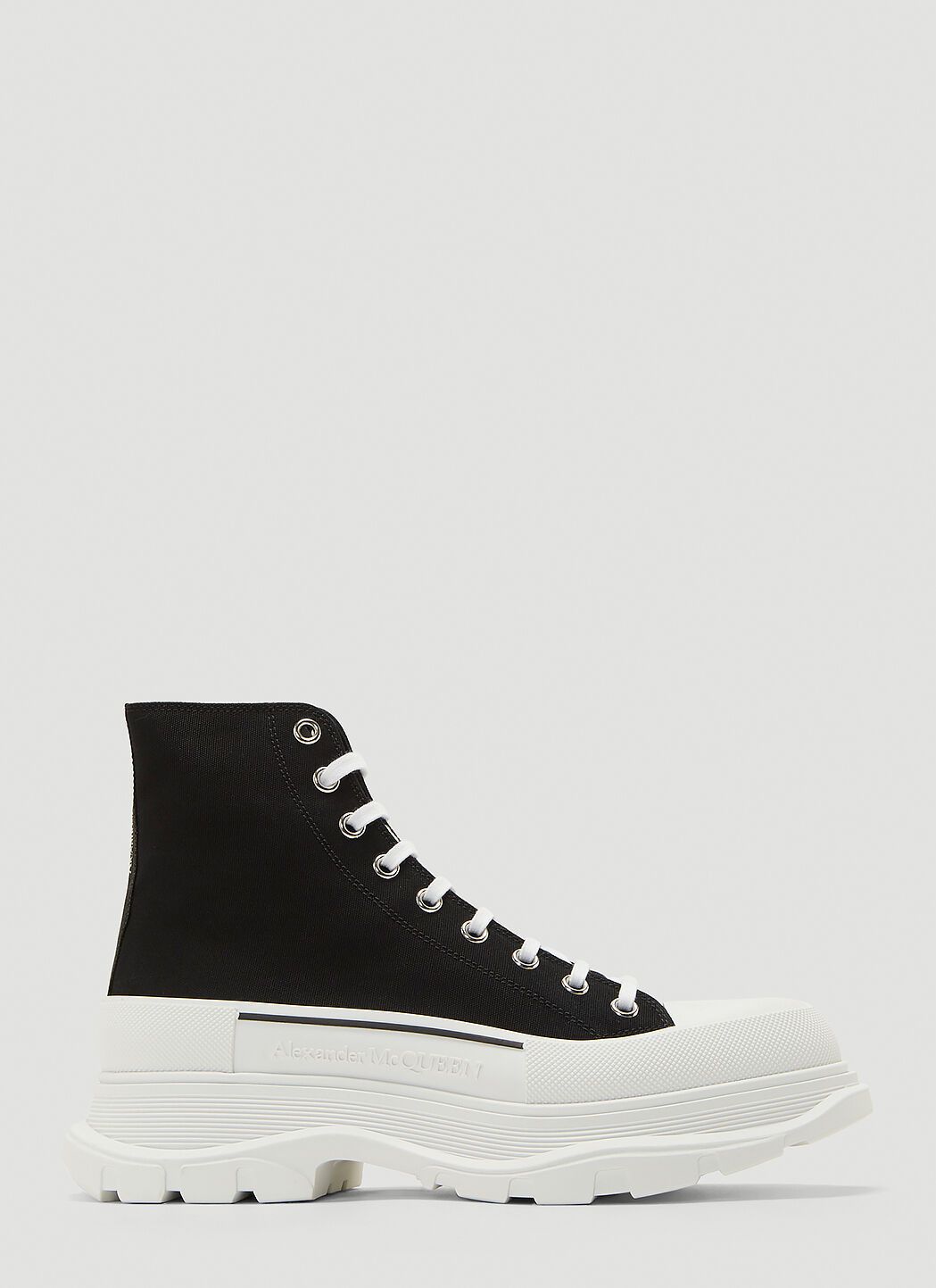Alexander McQueen o1y1024 Hi-Top Sneakers in White & Black Size US 9 / EU 42 - 2 Thumbnail