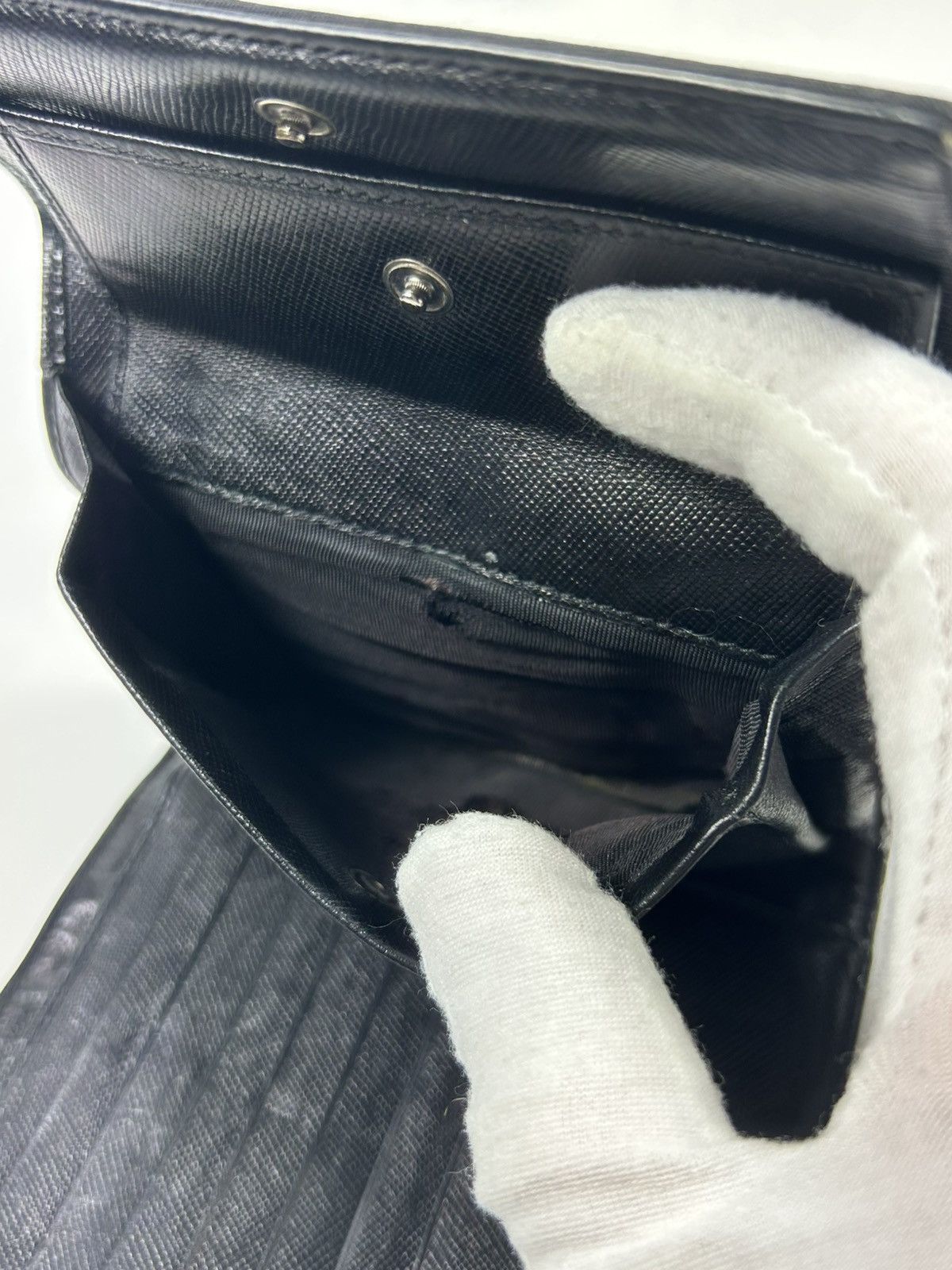 Prada Tessuto Nero Nylon Trifold Wallet Size ONE SIZE - 5 Thumbnail
