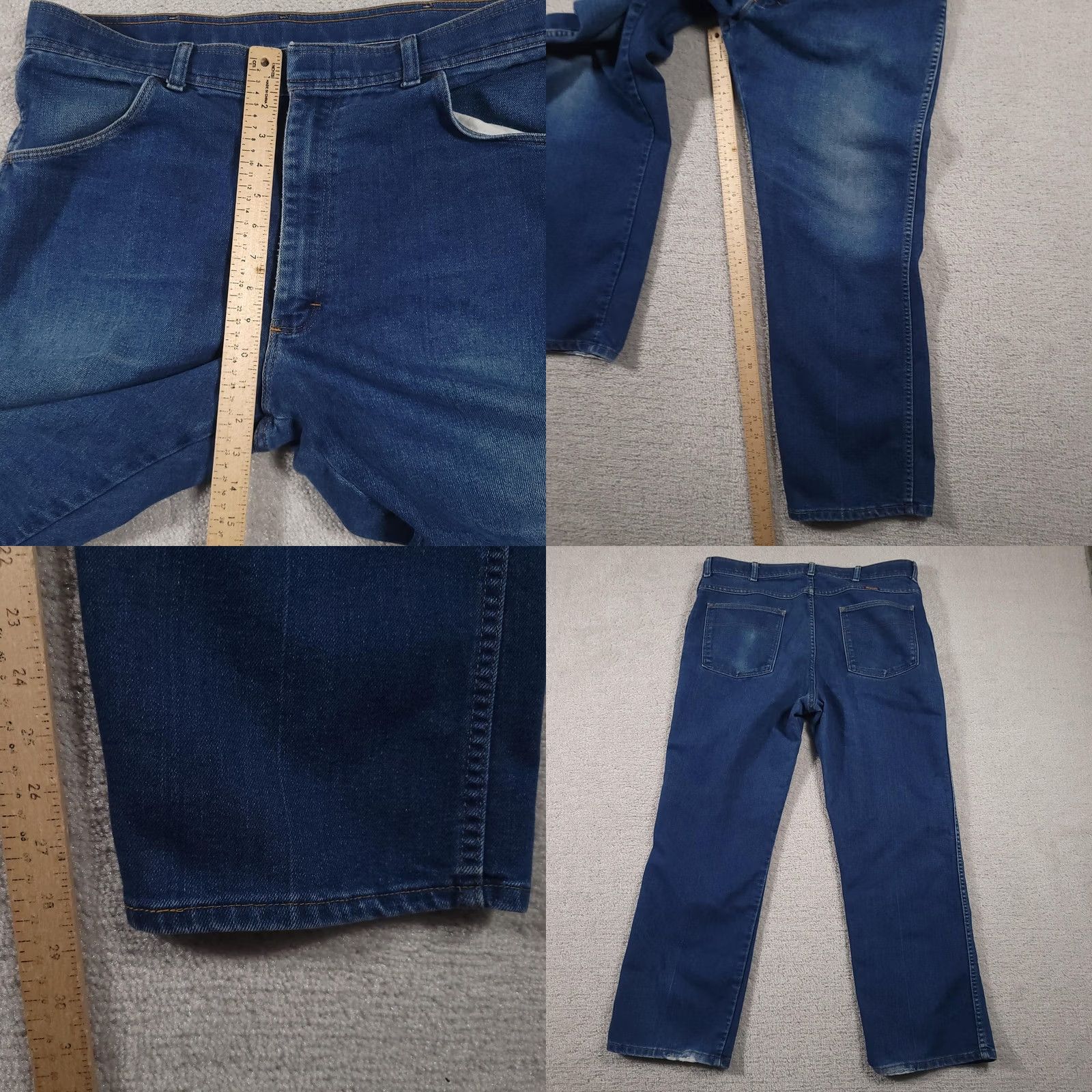 Wrangler Wrangler Jeans Mens 38x30 Blue Denim Straight Leg Classic Fit Pants Distressed VINTAGE? No — use non-vintage. Size US 38 / EU 54 - 8 Thumbnail