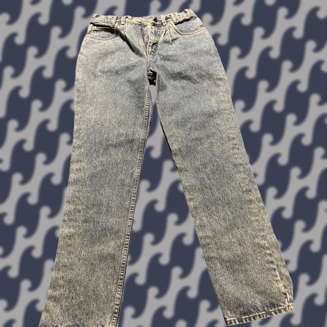 Vintage VINTAGE Lawman Jeans Women's High Waist Wide-Leg Blue 10 Denim 100% Cotton Regular Size Women Size 32" / US 10 / IT 46 - 1 Thumbnail