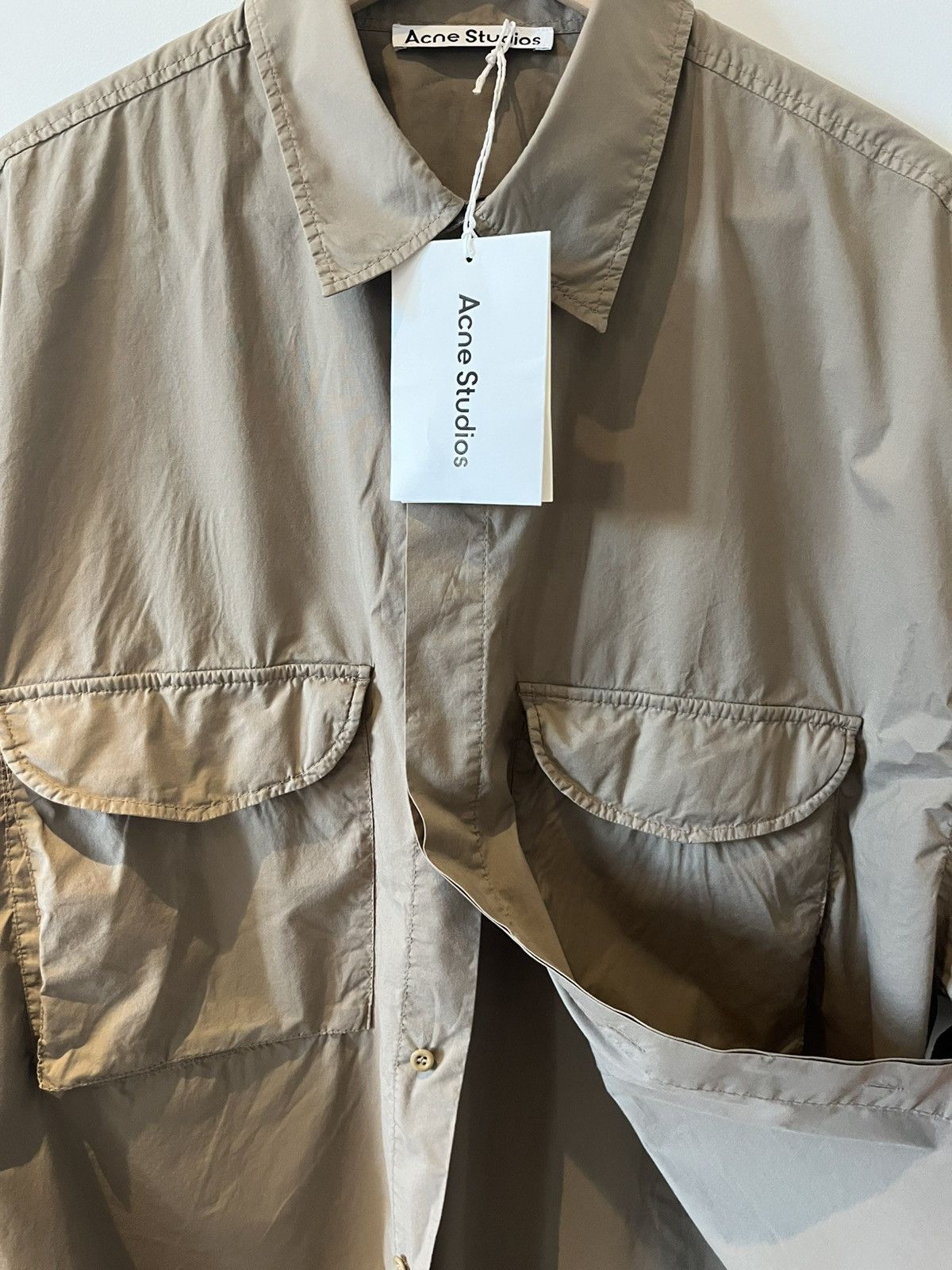 Acne Studios ACNE STUDIOS khaki safari shirt Size US M / EU 48-50 / 2 - 2 Thumbnail