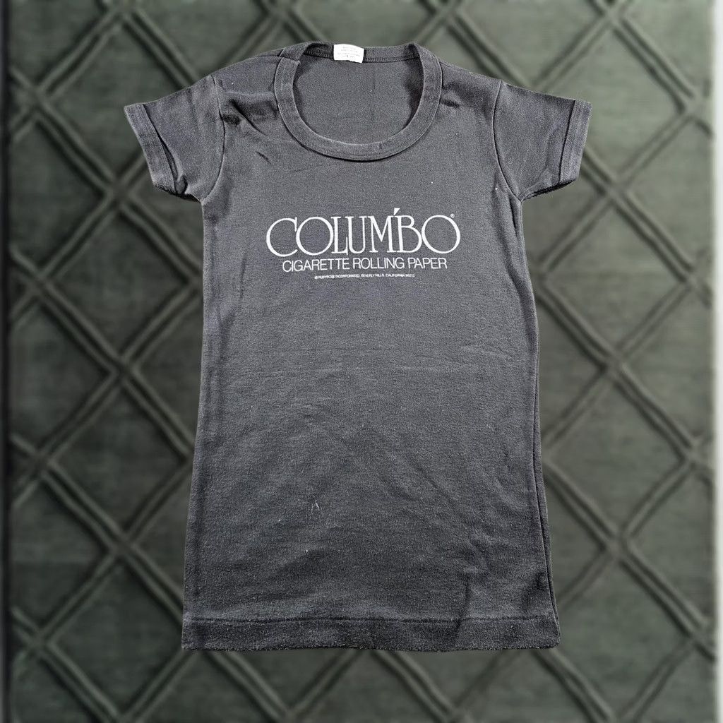 Vintage Vintage Plymouth Womens Large Black Columbo Cigarette Rolling Paper 70s Shirt Size L / US 10 / IT 46 - 1 Thumbnail