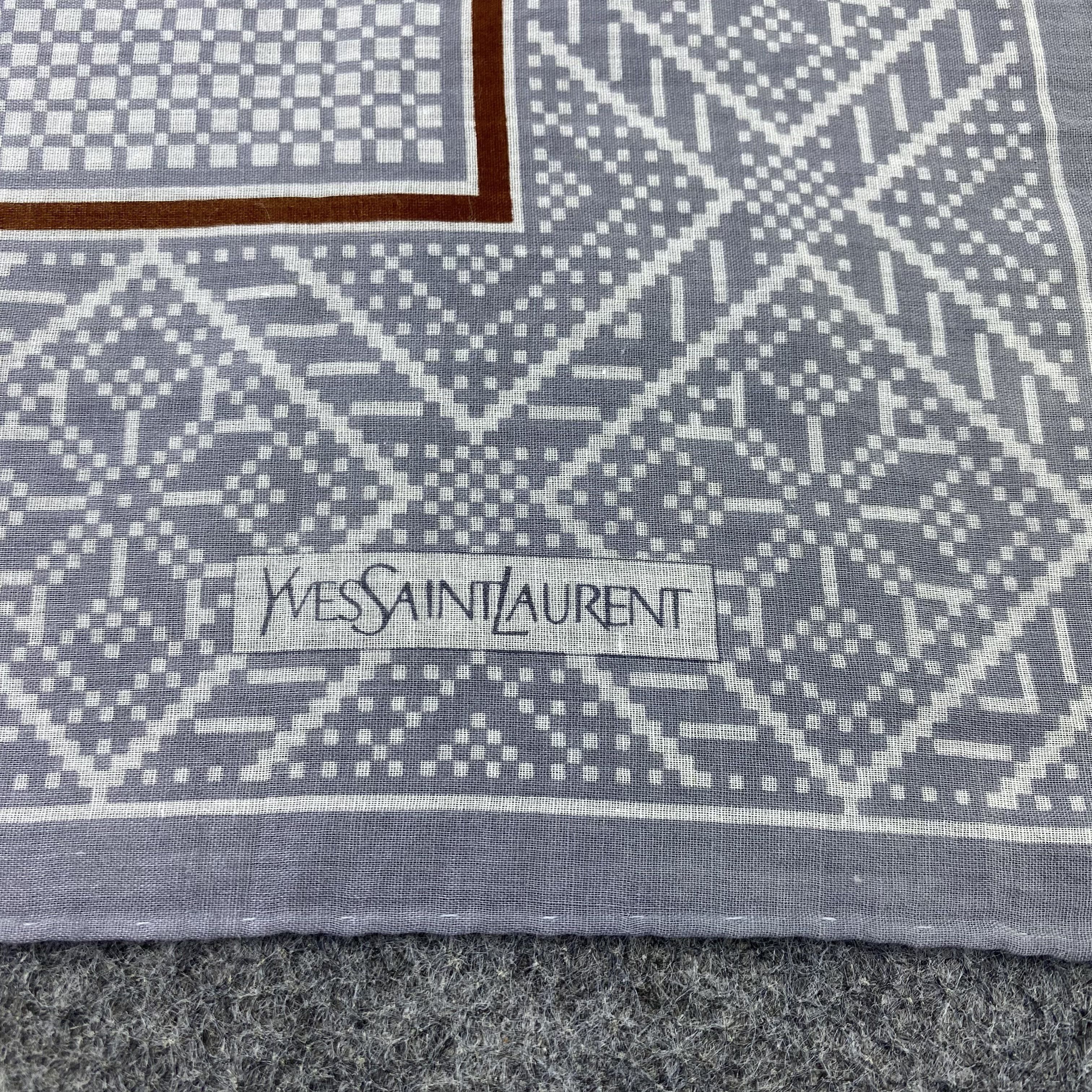 Yves Saint Laurent Yves Saint Larent Handkerchief Neckerchief Bandana-B1629 Size ONE SIZE - 7 Thumbnail