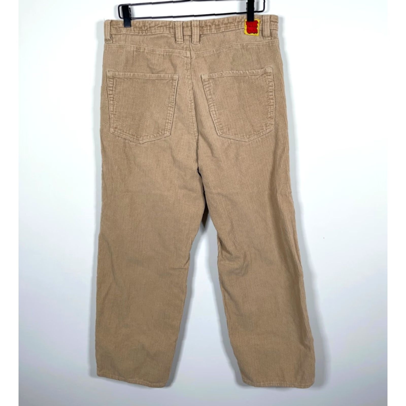 Empyre Empyre Relaxed Corduroy Pants Mens 32 x 27 Beige Baggy Fit Embroidered Corduroy Chino Casual Pants Mens Size US 32 / EU 48 - 2 Thumbnail