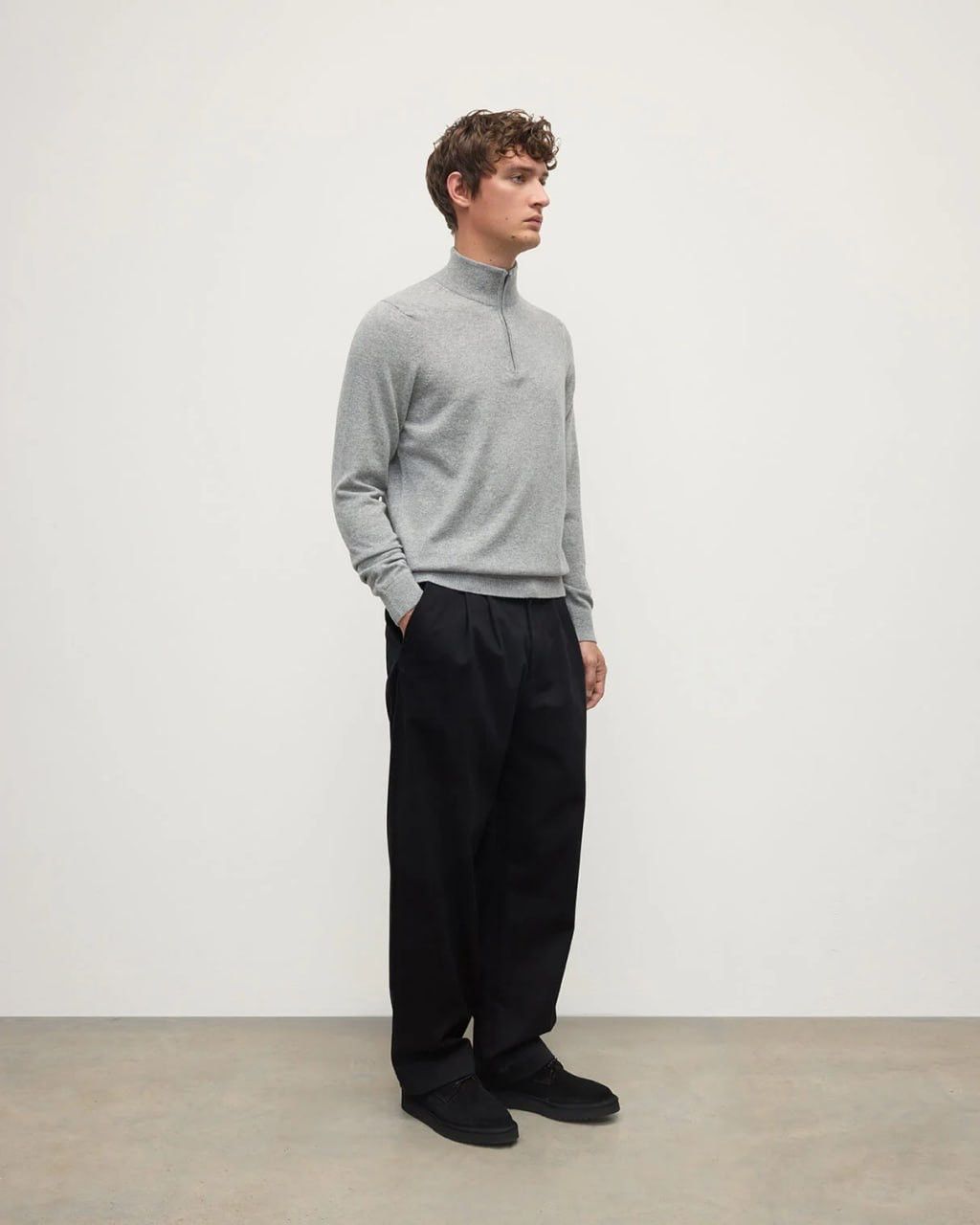 Johnstons Of Elgin Johnstons of elgin Design Pure Wool Gray zip Jumper Sweater Size US M / EU 48-50 / 2 - 3 Thumbnail