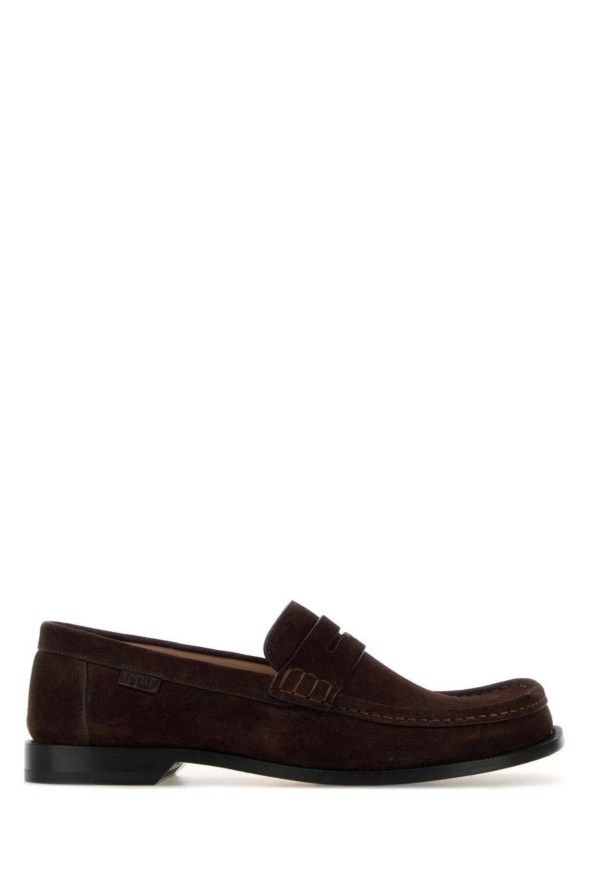 Loewe Dark Brown Suede Campo Loafers Size US 10 / EU 43 - 1 Thumbnail