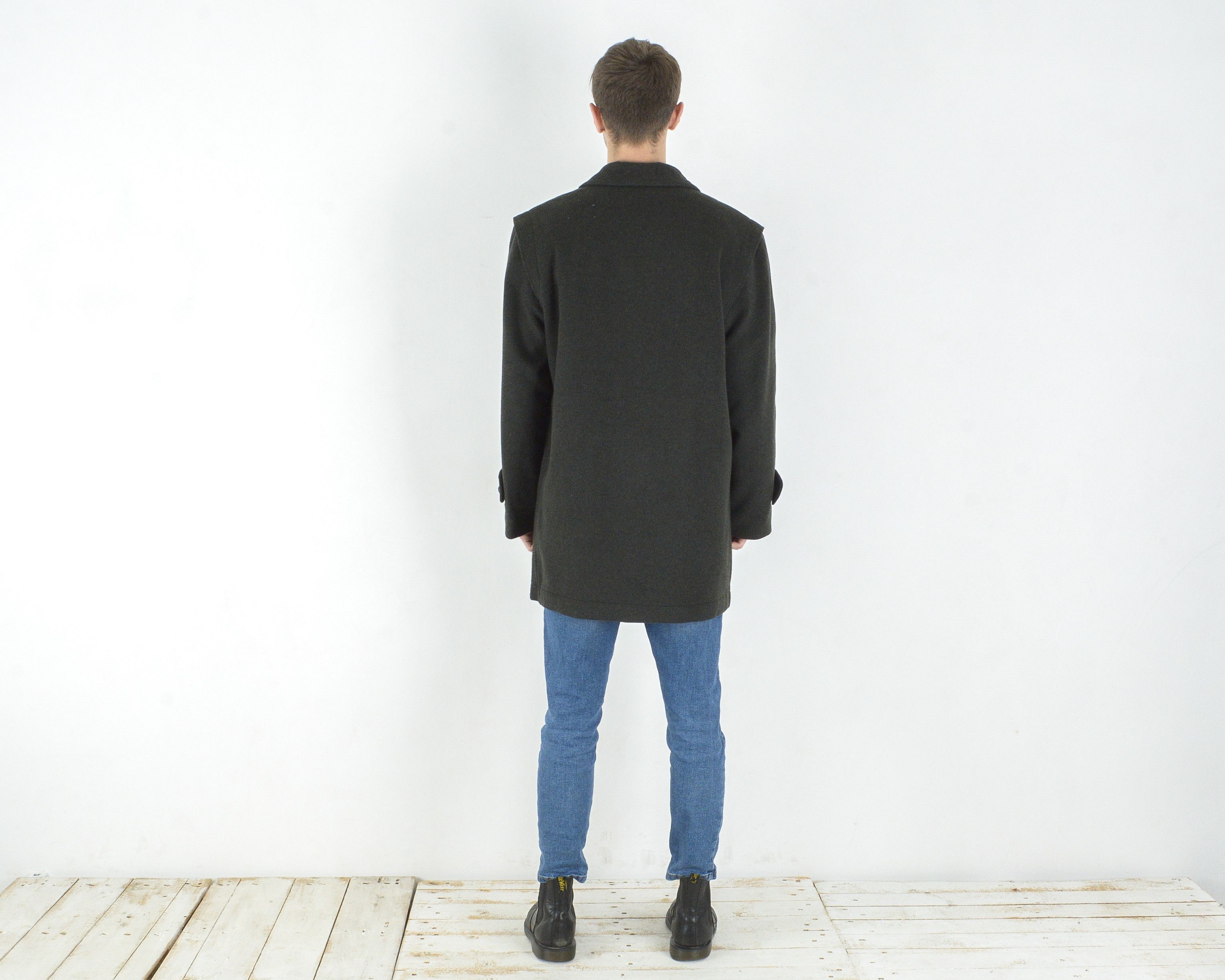 Vintage OLLOQUI Loden Touch Men M Wool Trench Jacket Over Coat EU 50 Size US M / EU 48-50 / 2 - 4 Thumbnail