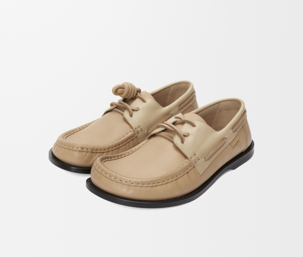 Loewe Loewe Campo Boat Shoe in Camel and Black Leather Size US 8 / EU 41 - 4 Thumbnail