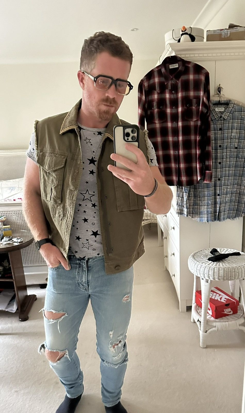 Saint Laurent Paris $2290 SS19 Saint Laurent sleeveless embroidered jacket 50 Size US M / EU 48-50 / 2 - 3 Thumbnail